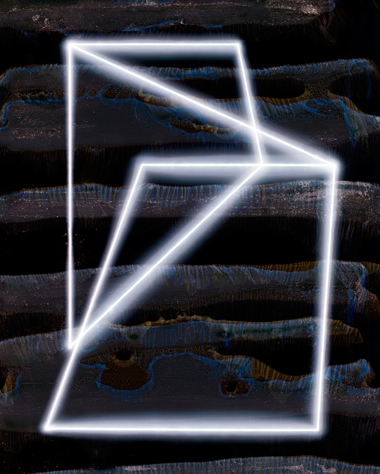 Saw All the Mirrors on the Planet (and None of Them Reflected Me)2017Light drawing and tampered negative, chromogenic print, 40 x 32 inches