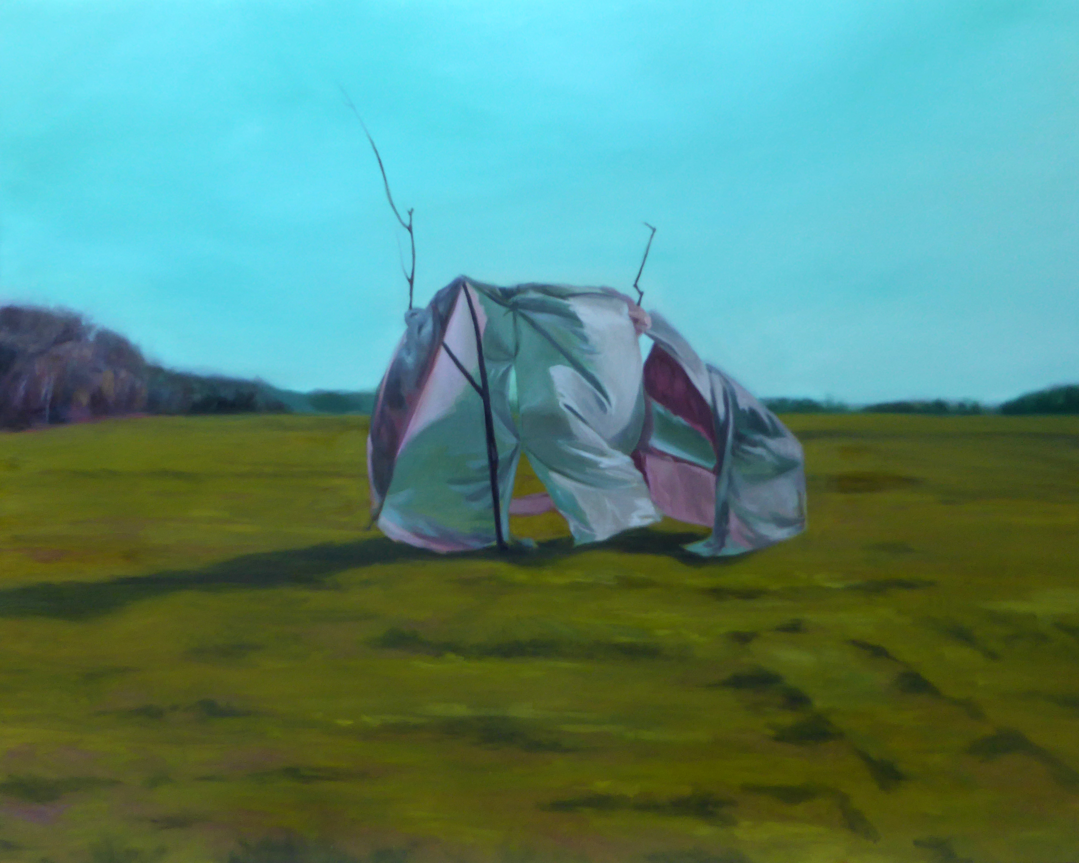 Rien de nouveau à part la certitude que c'est vrai, huile sur toile, 130x162cm, 2020