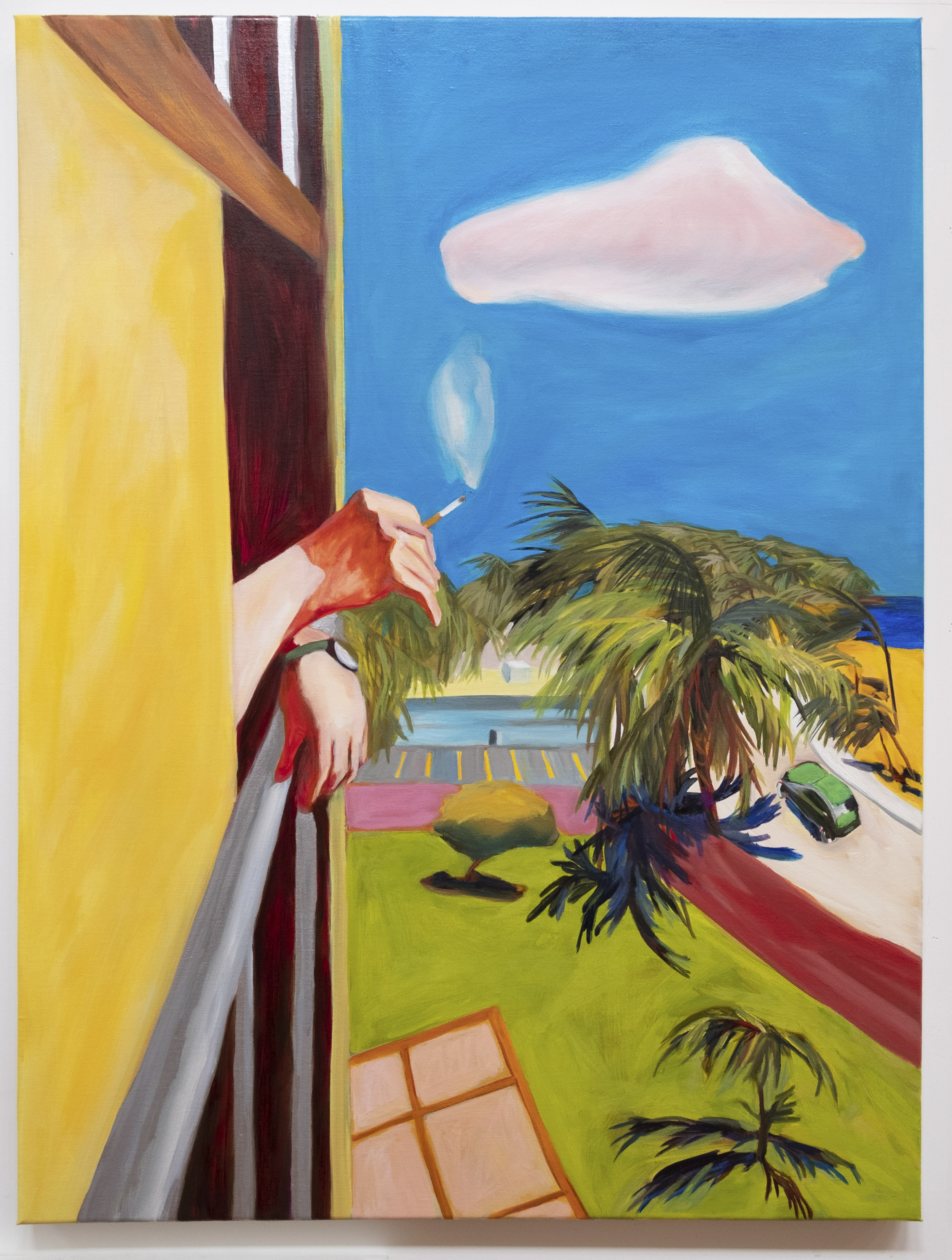 High rise neighbor, oil on linen, 40 x 30 inches, 2021 