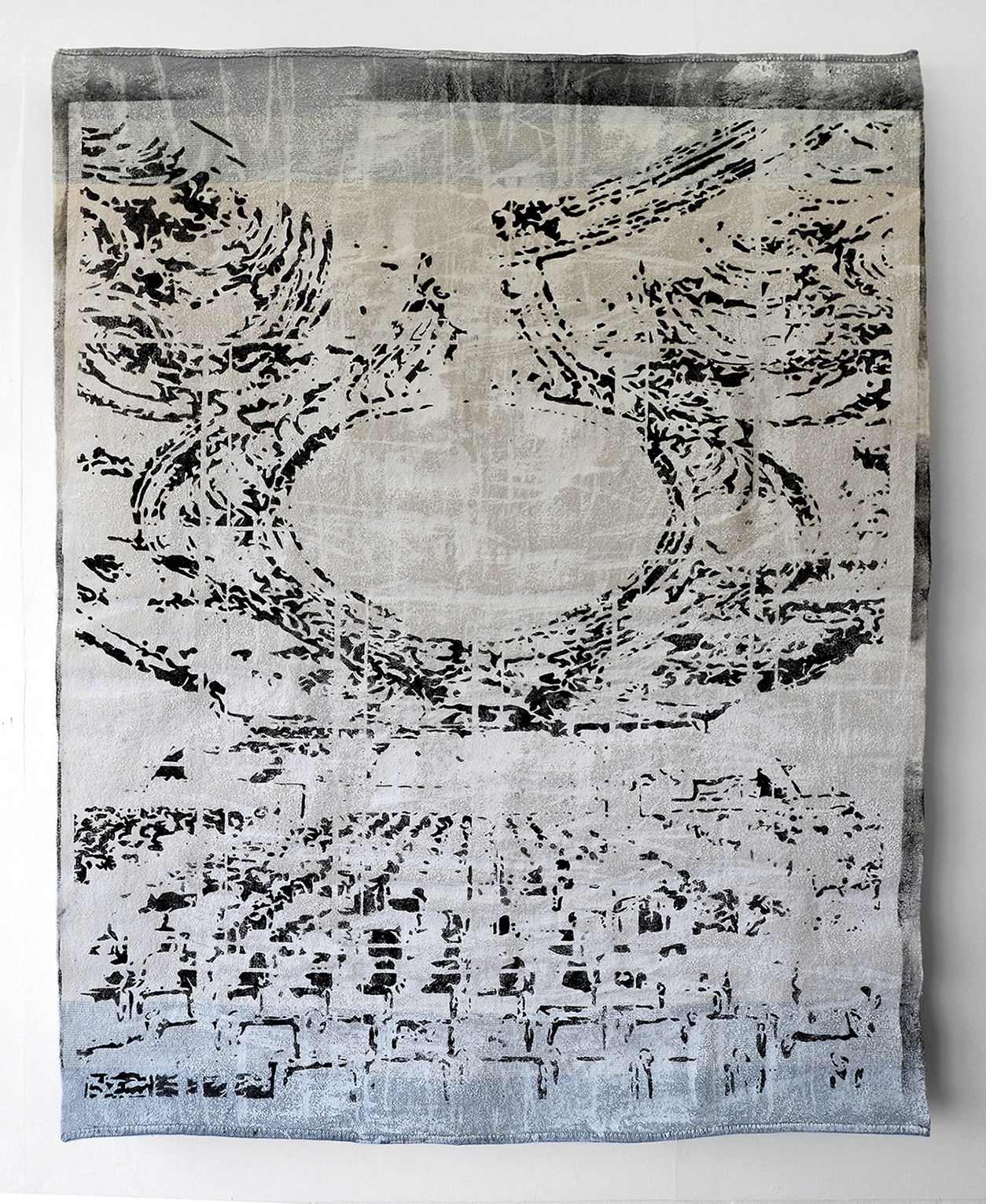 Fragmentary View of the Projection Room, 2018, acrylic on wool, 190x150cm
