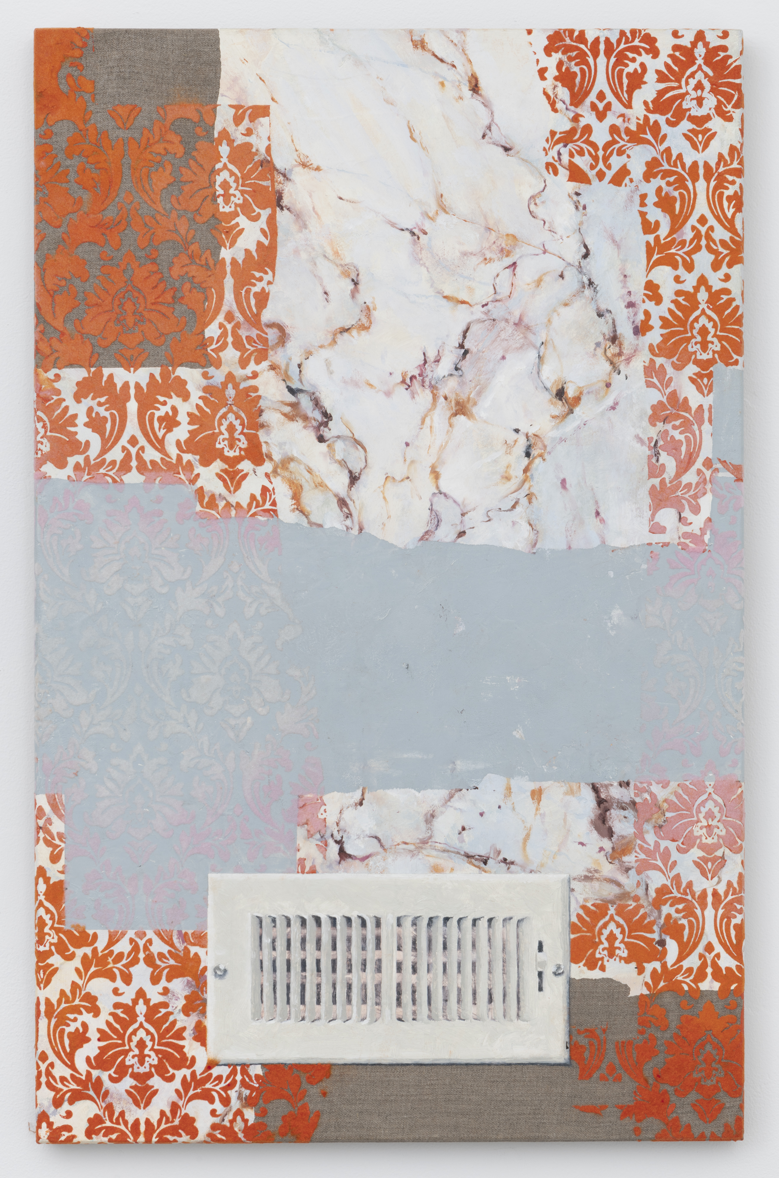 Opal, 2020, oil and flock on linen, 30 x 19 in