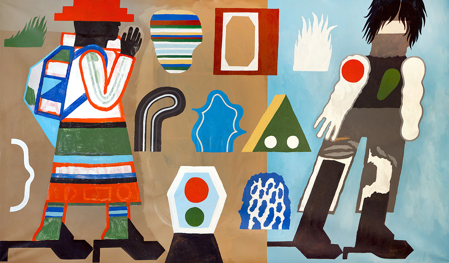 Clay Dice, 2023, Acrylic on canvas, 42 x 70 in. $9,200