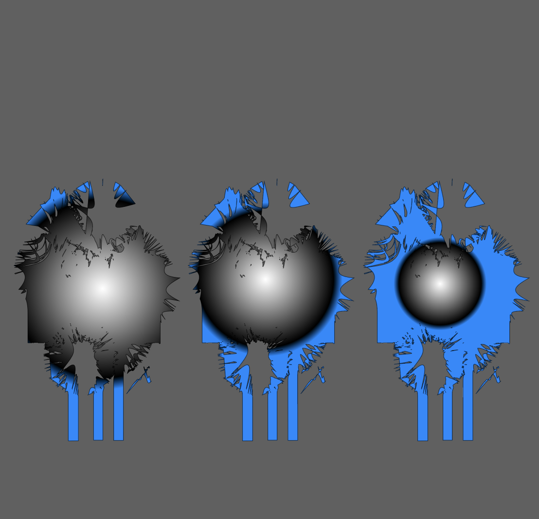 「 3 Trees with Blue Light 」