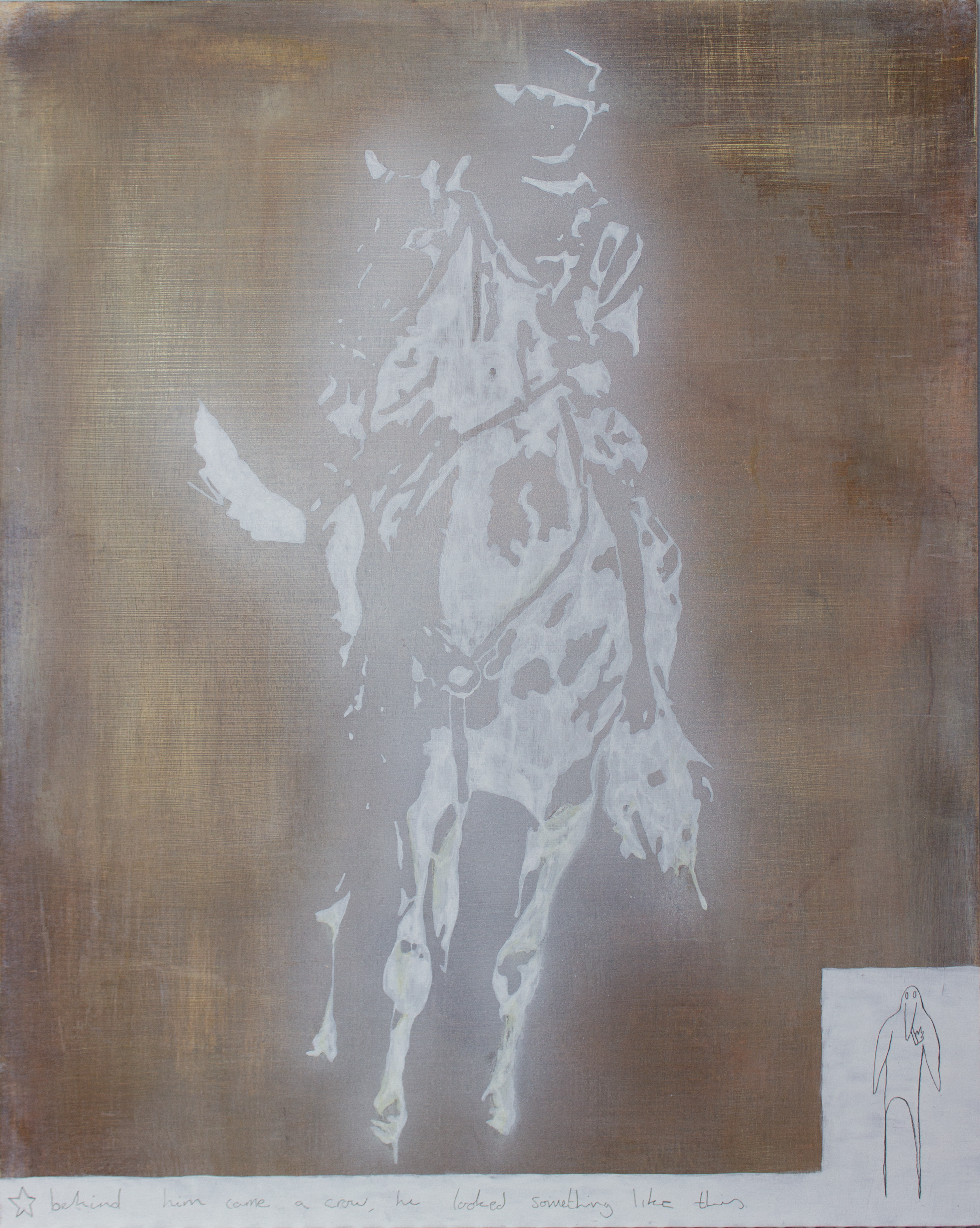 The cowboy and the crow // Acrylic on Board // 40x50cm // 2021