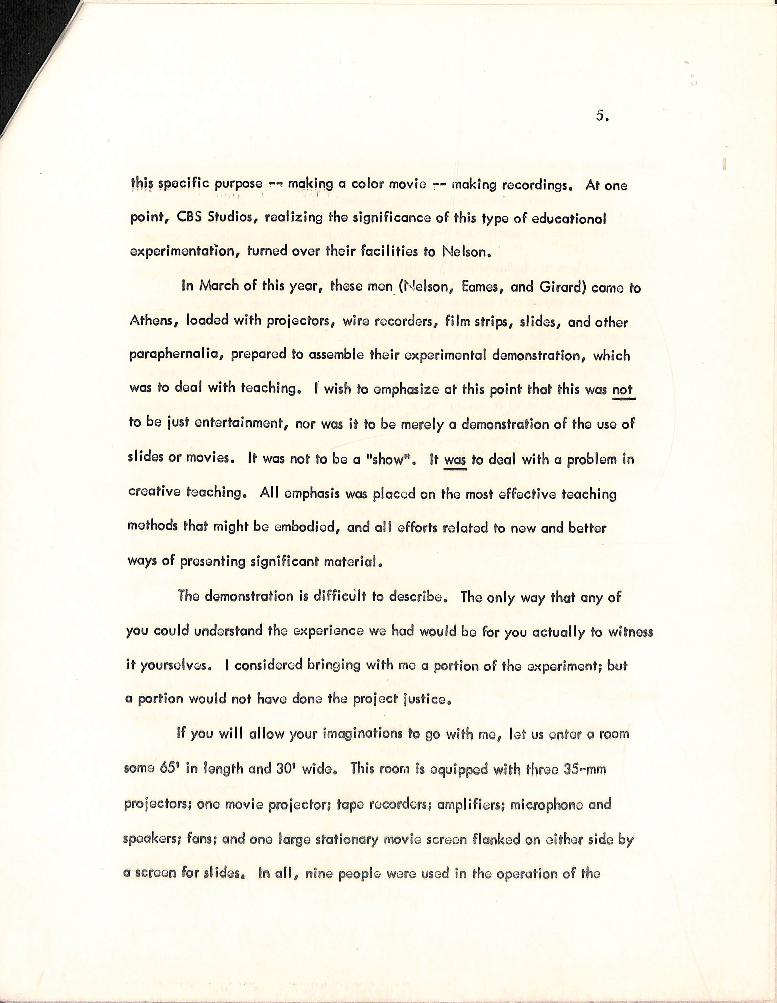 Lamar Dodd, "Research and Creative Activity", Southern University Conference, Edgewater Park, Missouri, 8 avril 1953, boîte 12 dossier 4, Archives Lamar Dodd collection, Université de Georgia