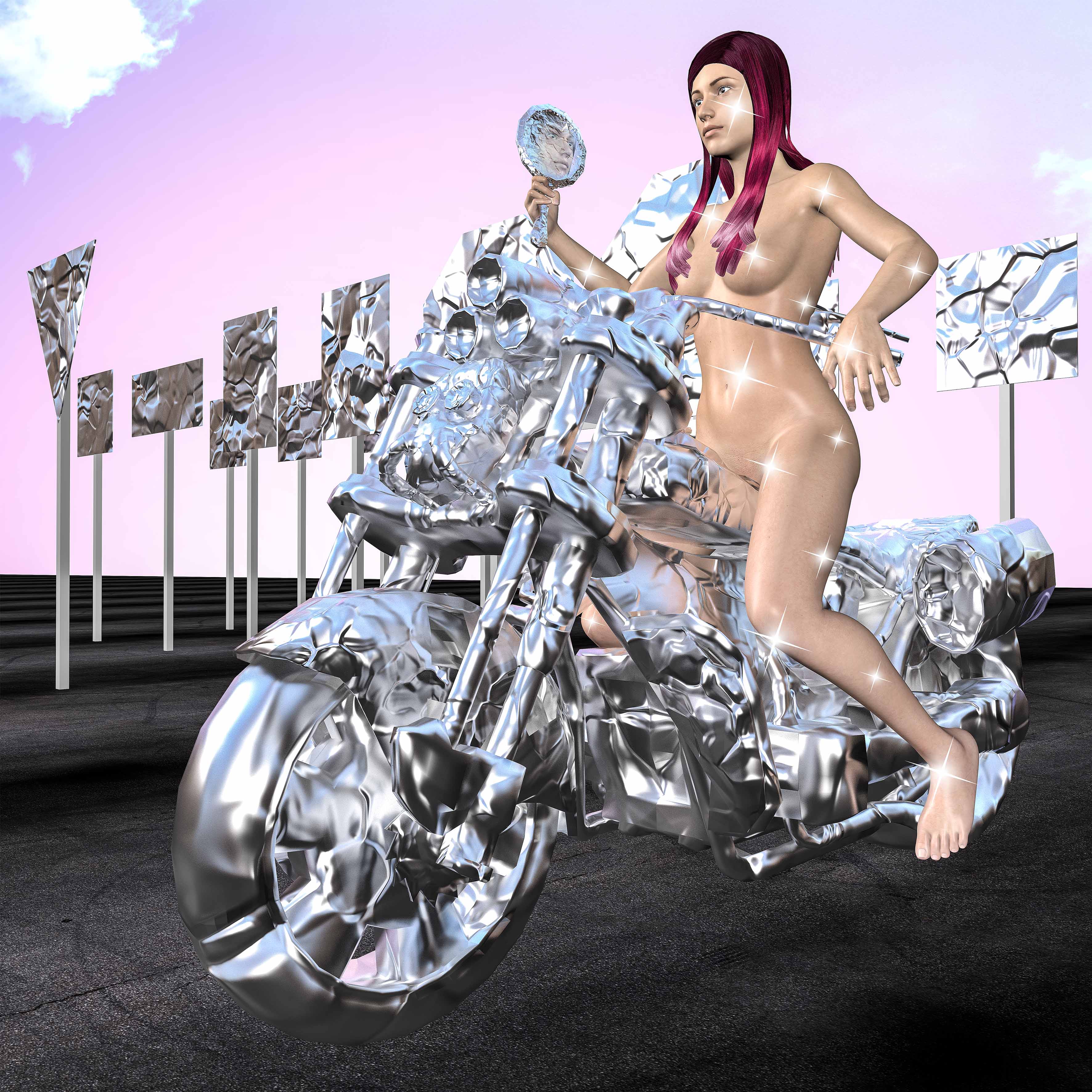 The World in the Digital Mirror(series)-Moto, rendering, 2022