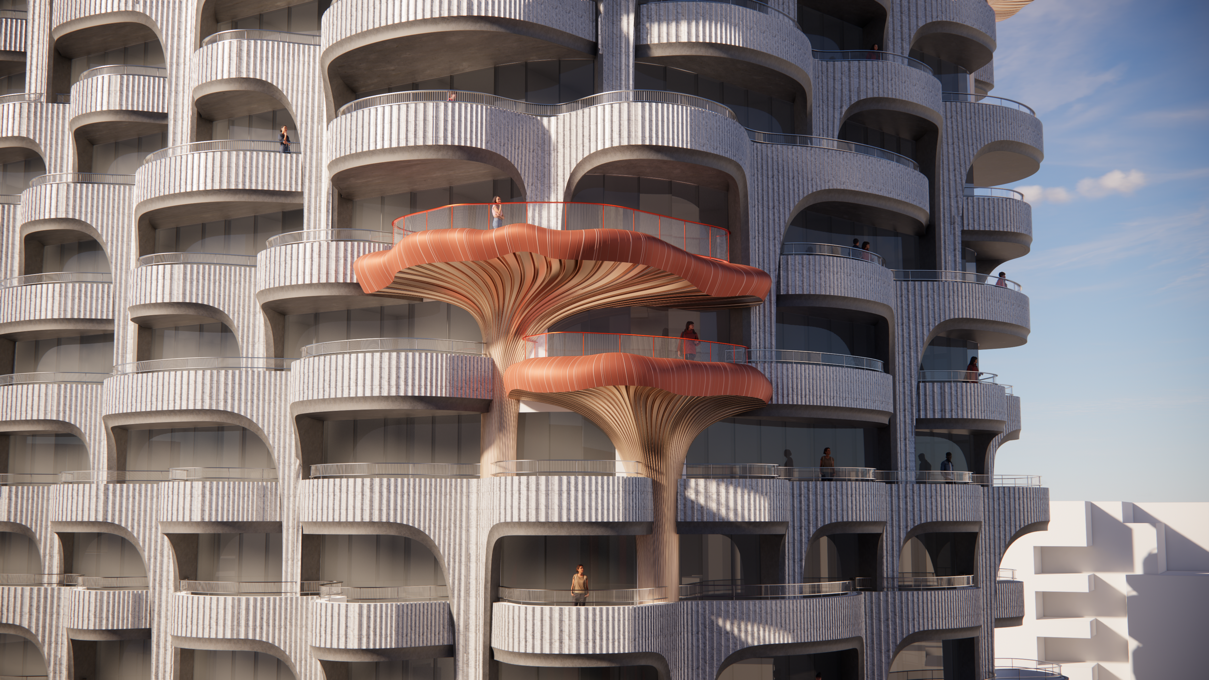 Rendering Façade Closeup View