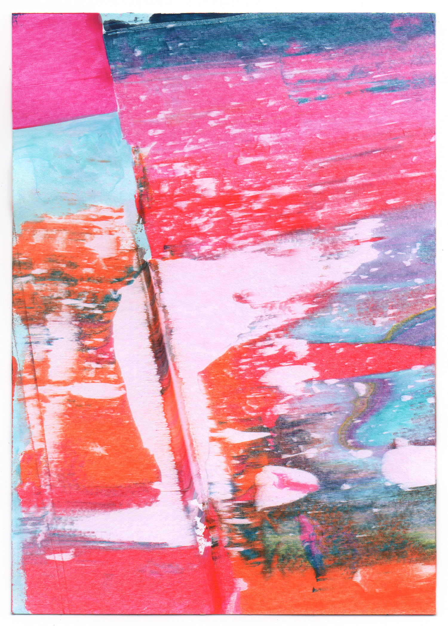 Untitled 417, 2018, Acrylic on paper, 14.8x10.5cm