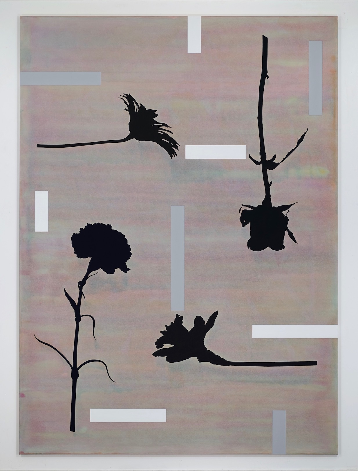 Untitled 2020, acrylic and ballpoint pen on canvas, 220 x 160 cm