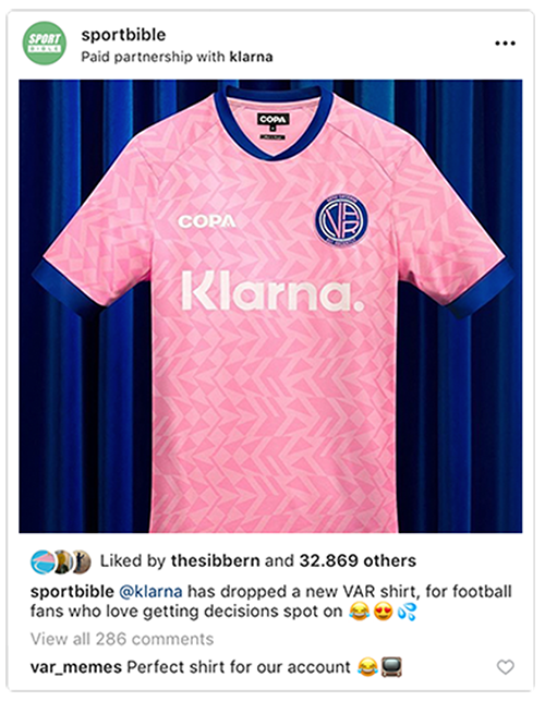 football tops klarna