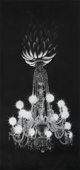 Apocalypse Magnus, 2014. Charcoal on paper, 116 x 58 inches.