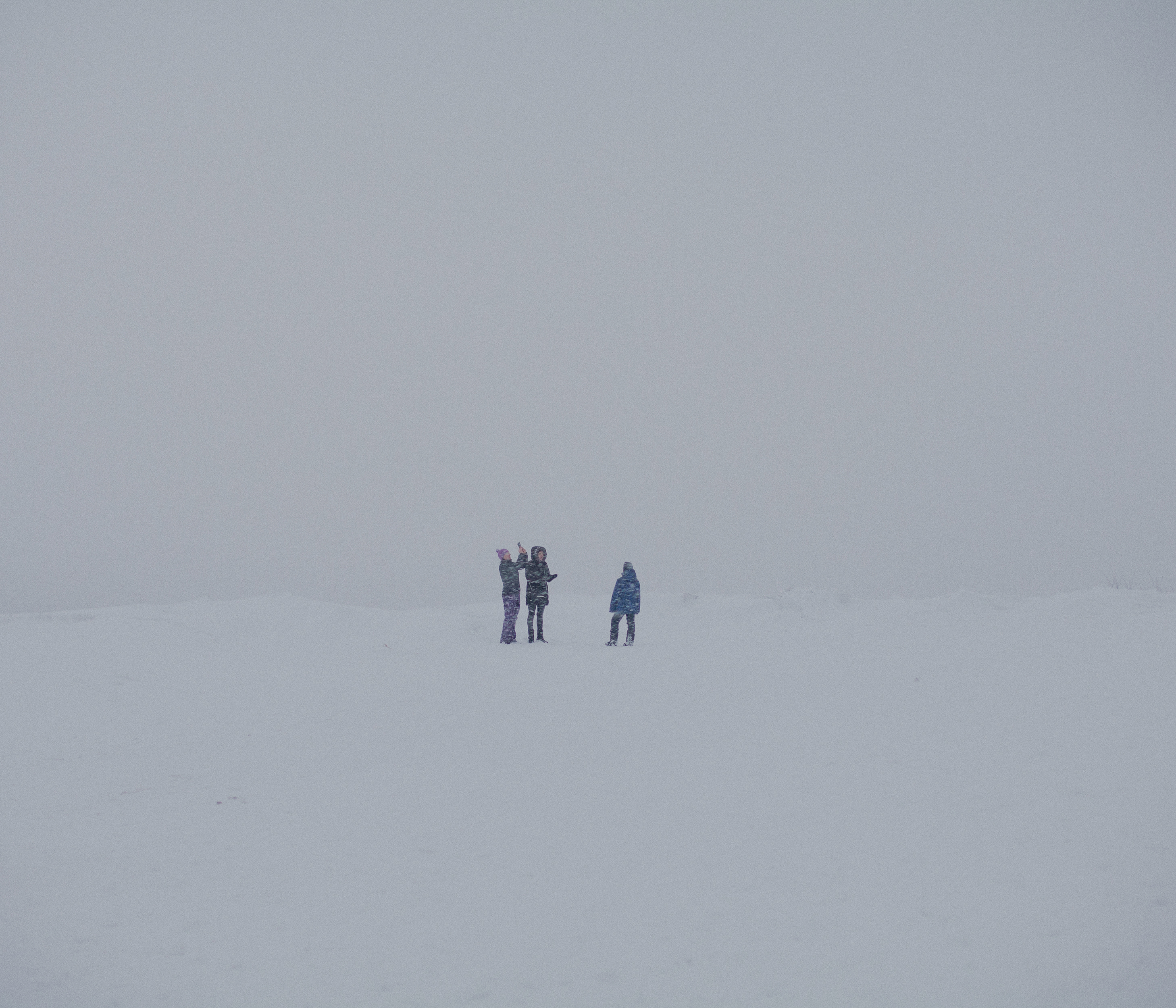 People in front of Alyosha Statue, Murmansk, 2016
