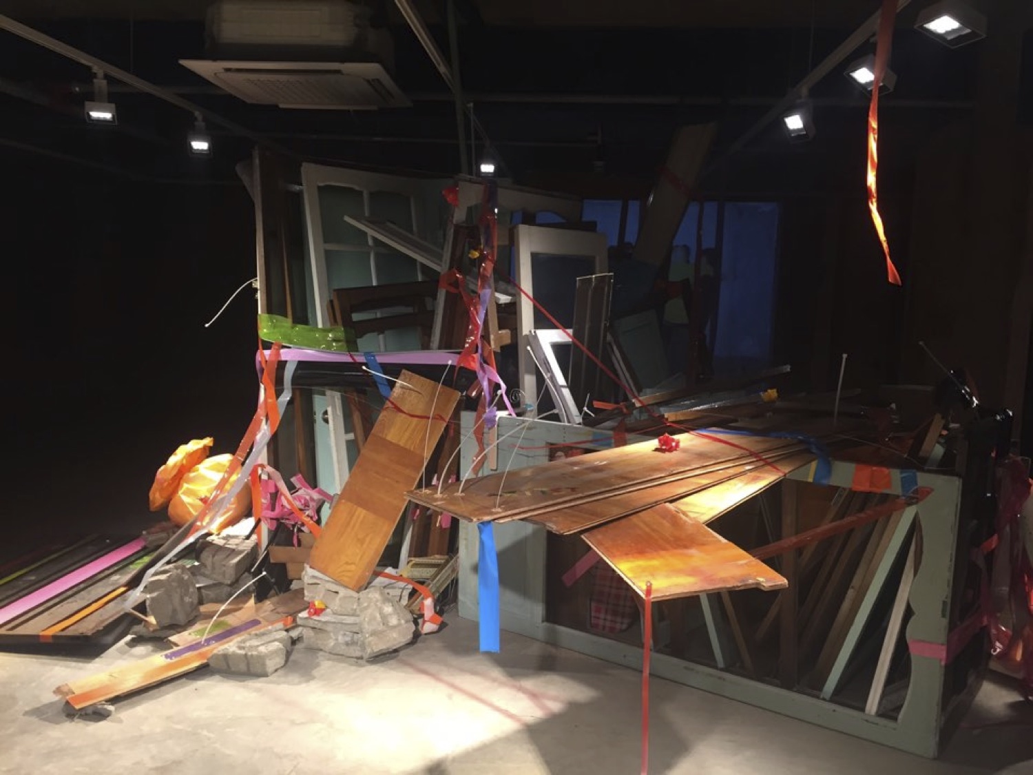 Heaven Baek, Apoptosis, 2015. Craft materials, deconstructed objects. Dimensions variable. Installation view at ARARIO MUSEUM TOPDONG BIKESHOP, Jeju, Courtesy of the artist