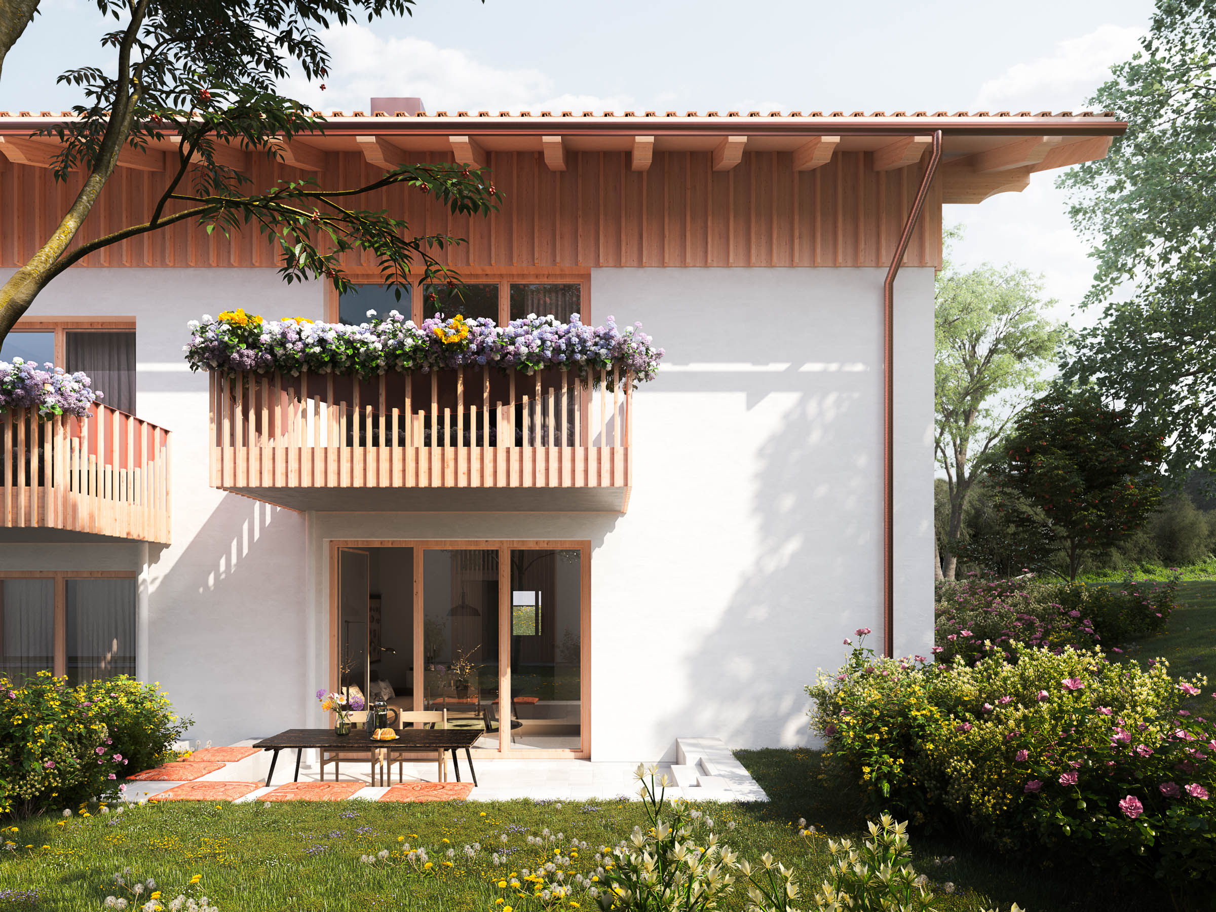 Rendering of the Garden and Terace.