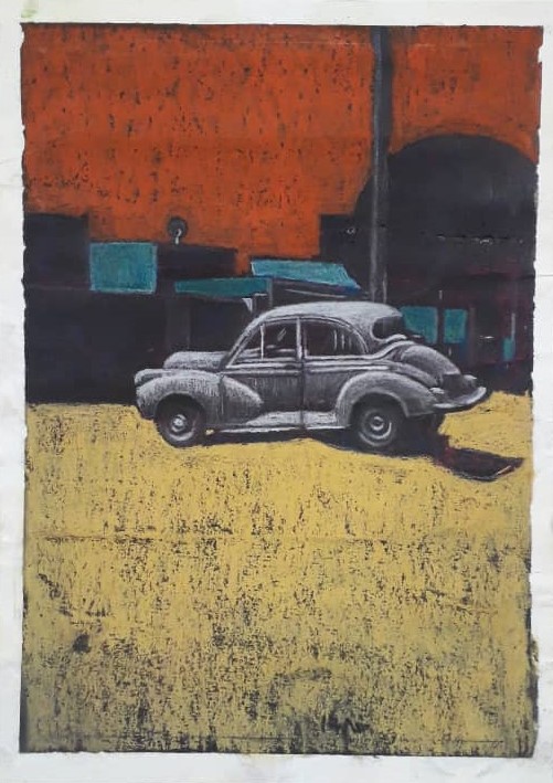 Khalid Abdel Rahman, Untitled 8, 2016, Acrylic Monotype on paper, 35 x 25 cm, $500.00