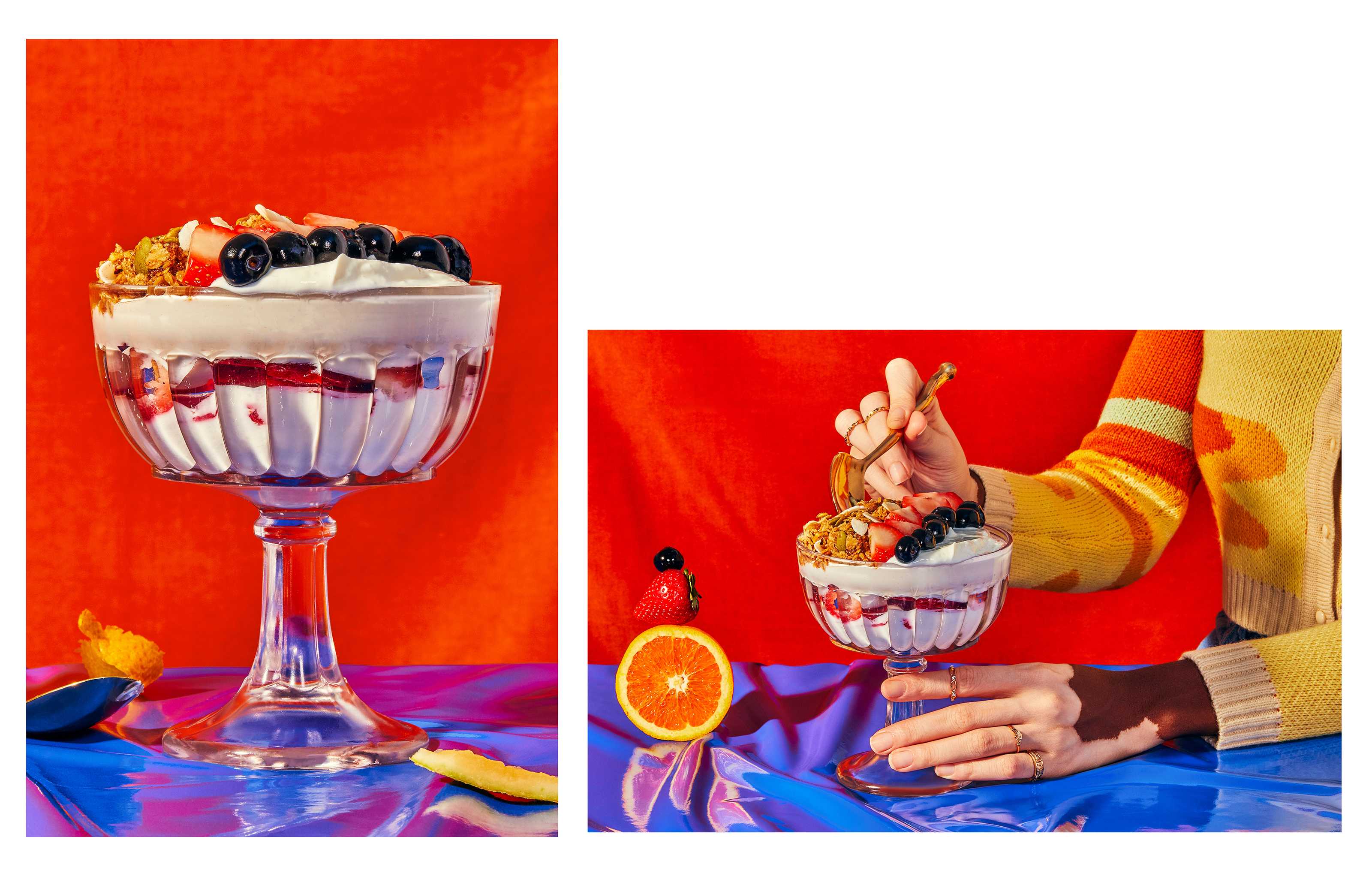 Food Stock Photos by Maria Be; Food Stylist: Nicole Surawski Prop Stylist: Sara Schipani Wardrobe Stylist: Nyasia Rudolph Model: Storm Dove Frederick Digital Tech: Shawn Robert Cuni Location: Rein Studios