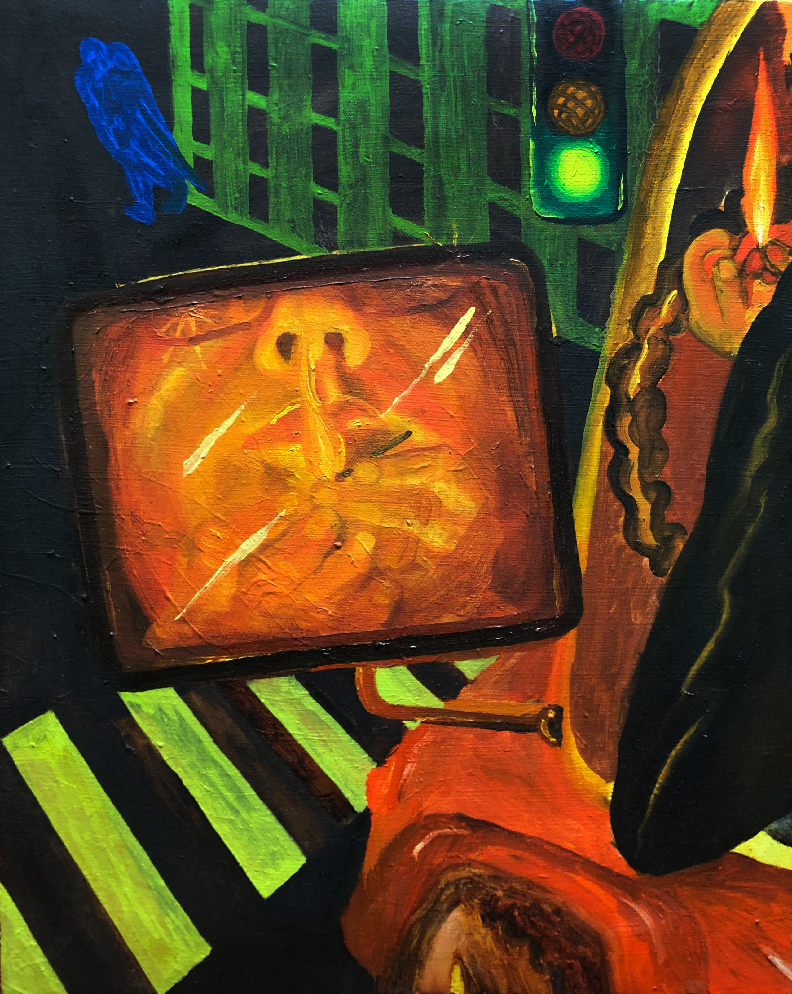  Jaywalker, oil on canvas, 14x20