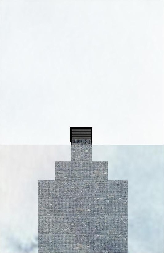 4) Continueing out from the structure, away from the city, getting surrounded by water and its empty space over the surface. 