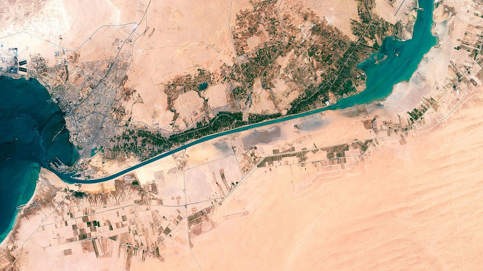 The Suez Canal, where Mehmet's ship was abandoned