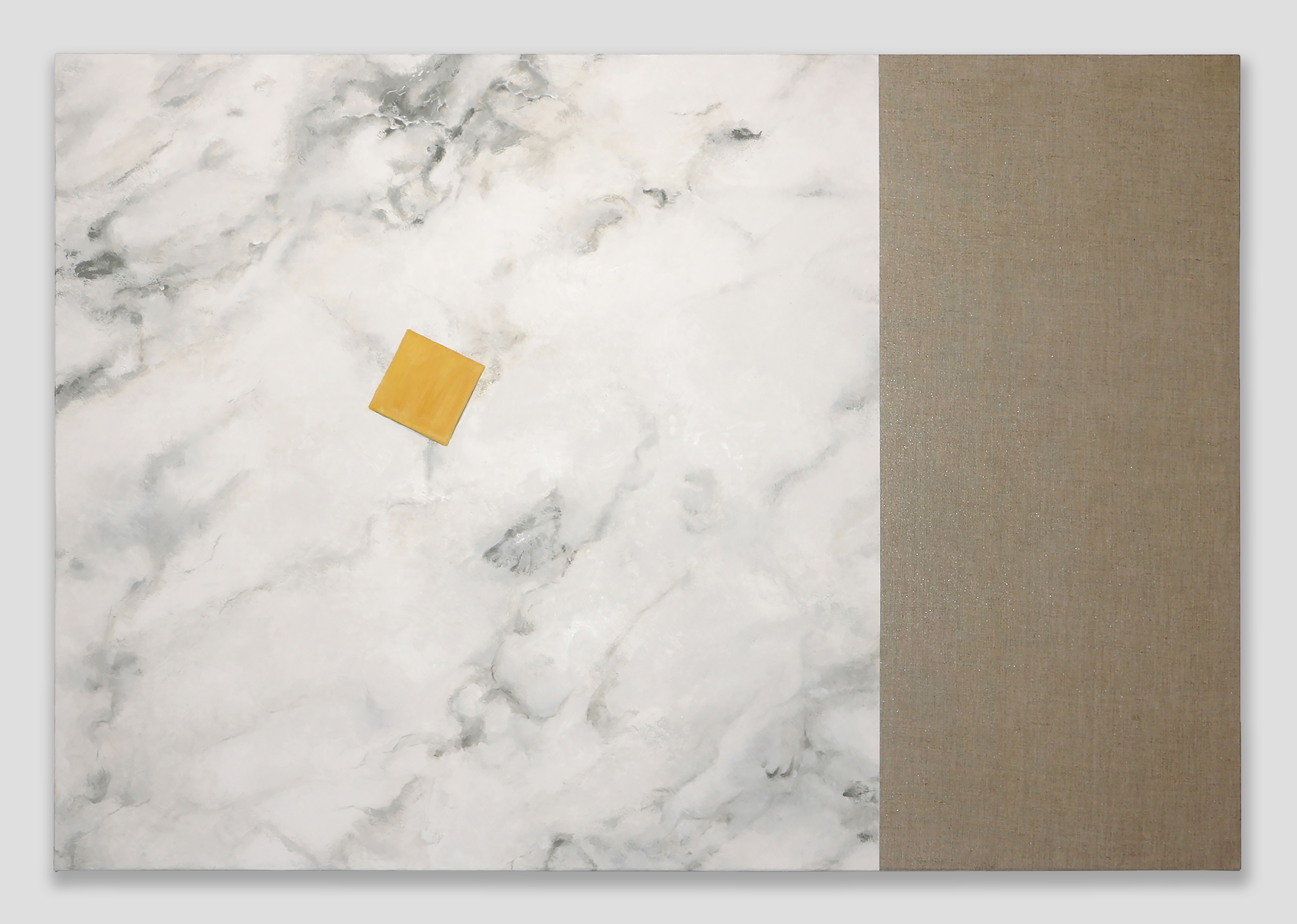 Kraft, 2017, oil on linen mounted to board, 32.5 x 47 in