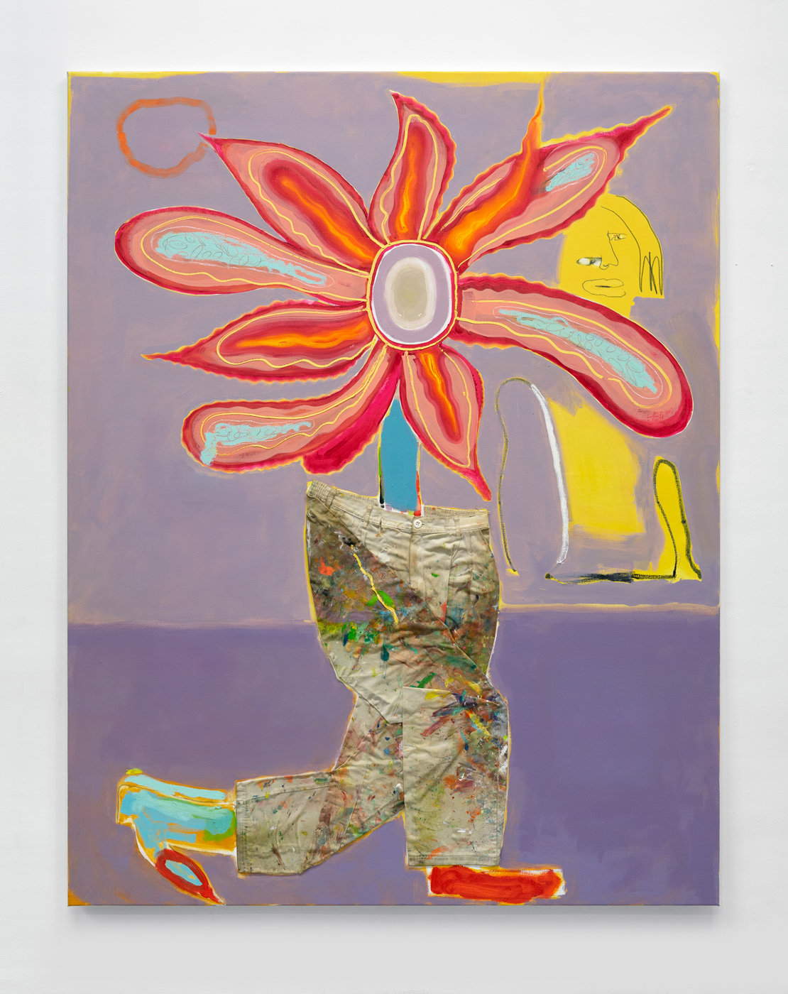  Self-portrait as a mirror, 2021Studio pants and oil on canvas180 x 140  cm