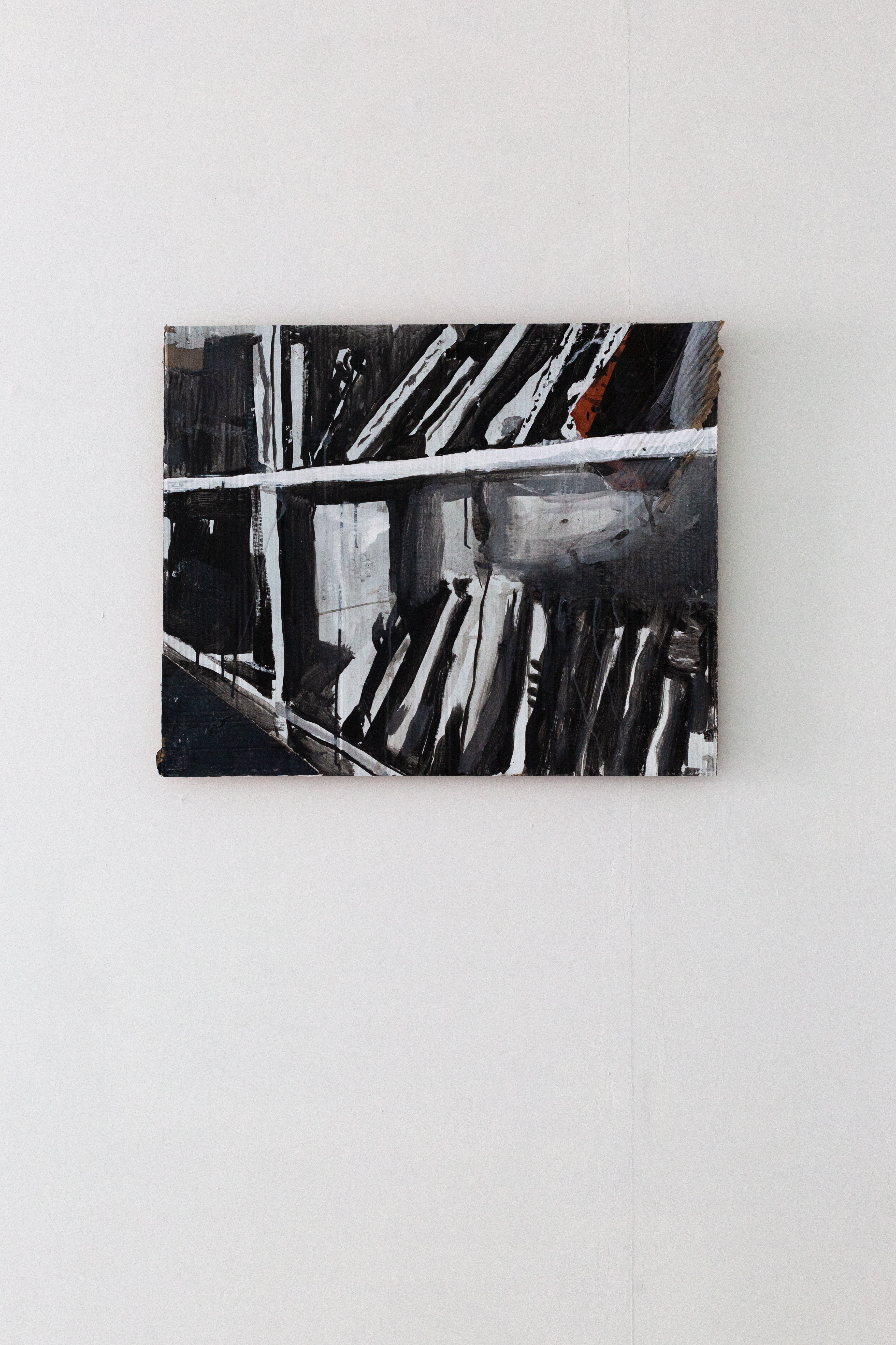 Bookshelf, 2023. Acrylics on wooden panel - 63 cm x 77 cm. Artists collection, the Netherlands