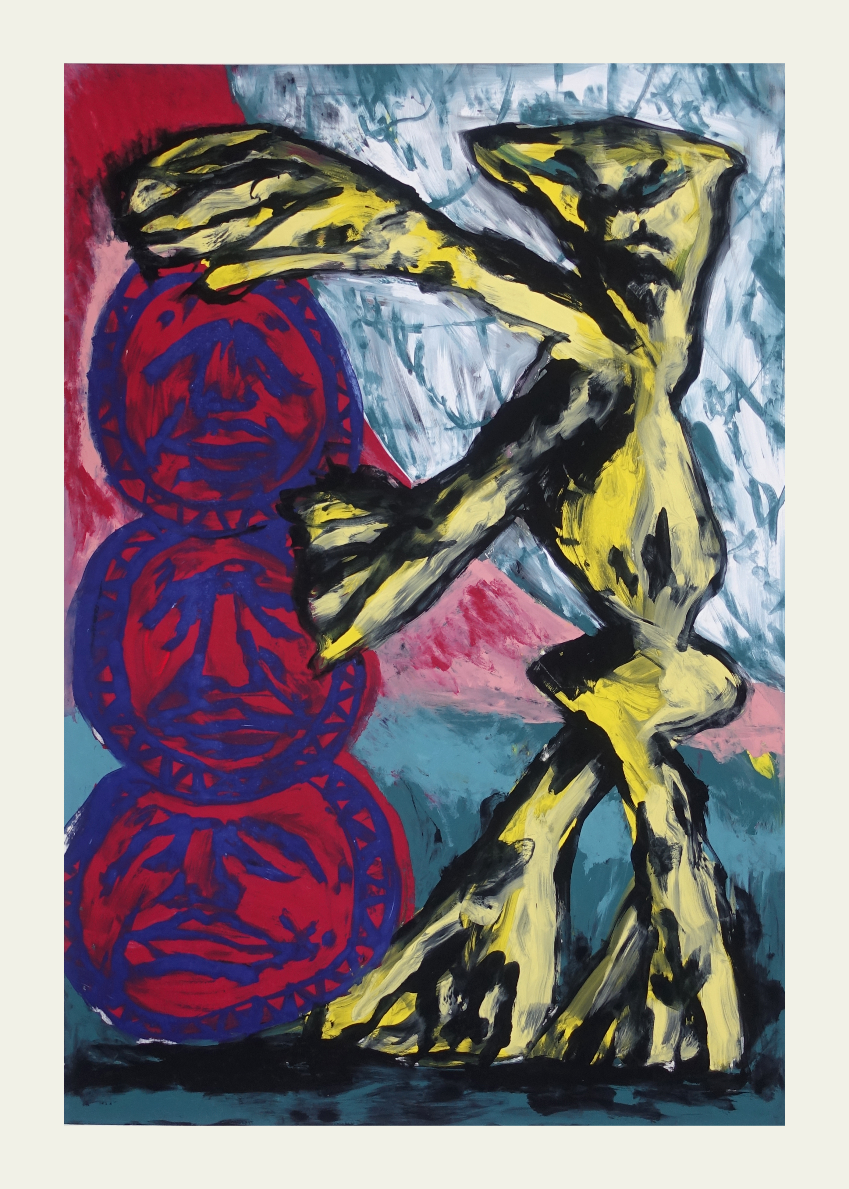 The Eighth Step is the Sublimationserigraphic monotype on paper, 140x100cm, 2024