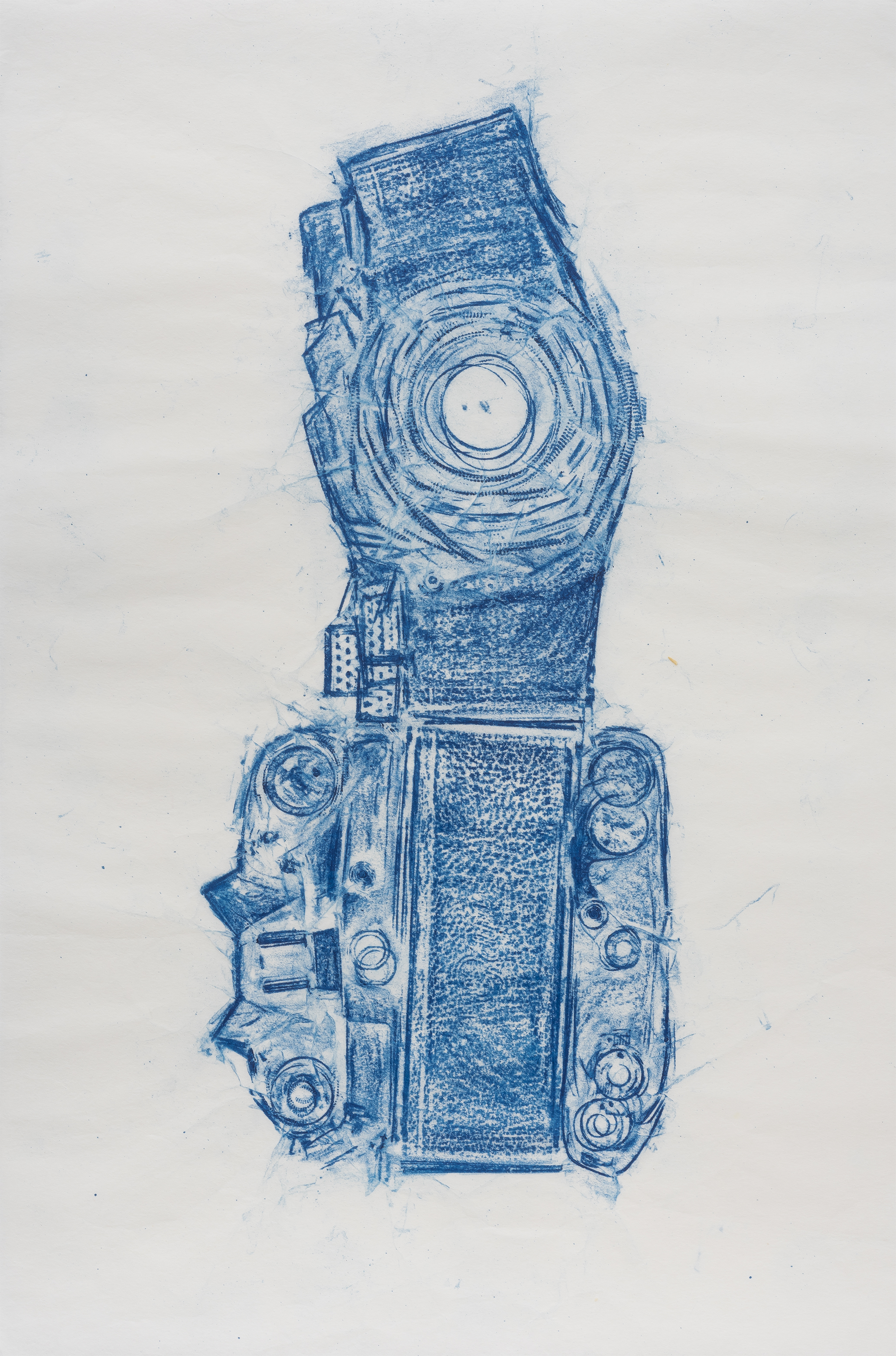 Kodak Retina IIIC Camera with Leather Case, 2014. Frottage, 17 x 14 inches 