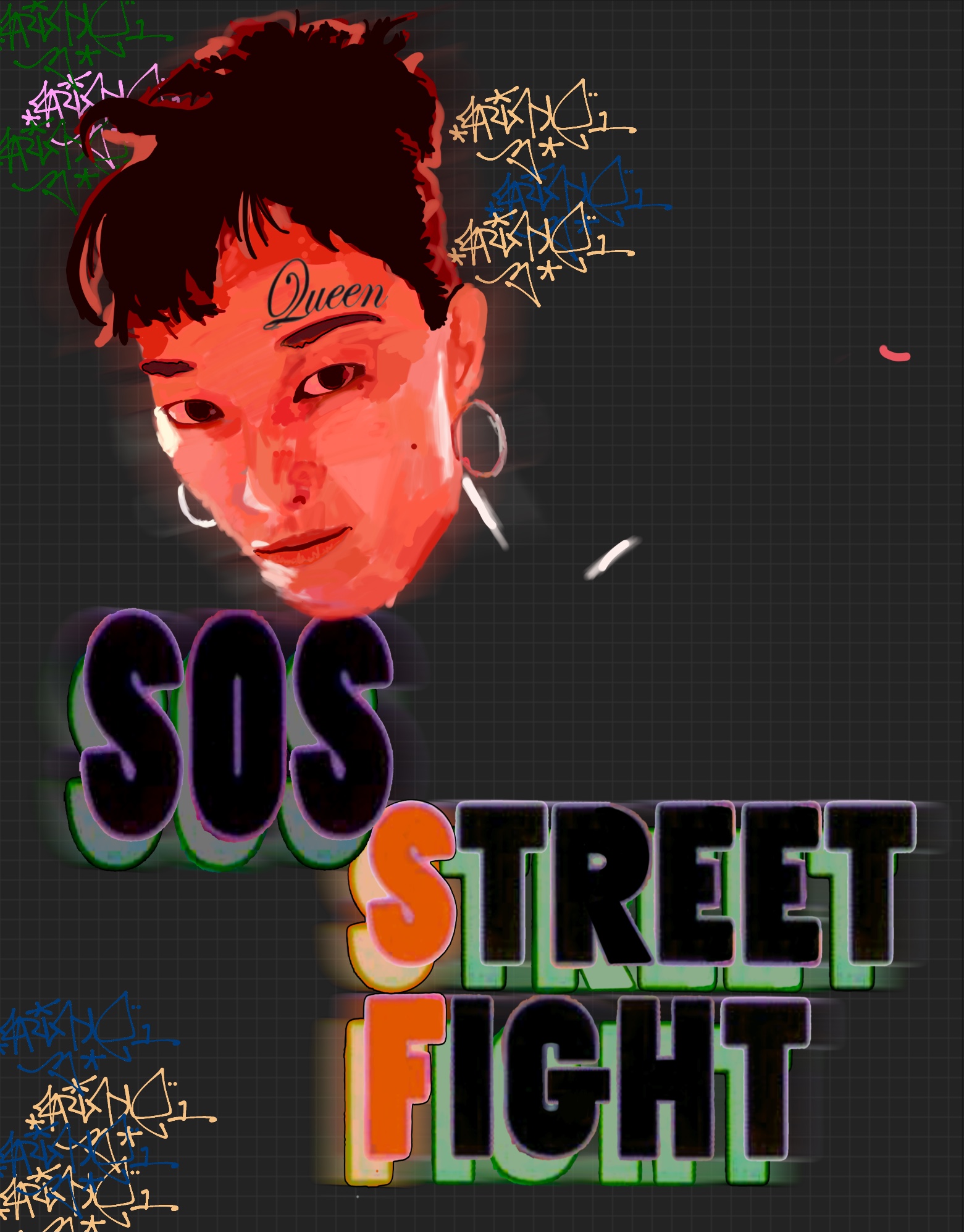 SOS design, trying out new drawing styles.