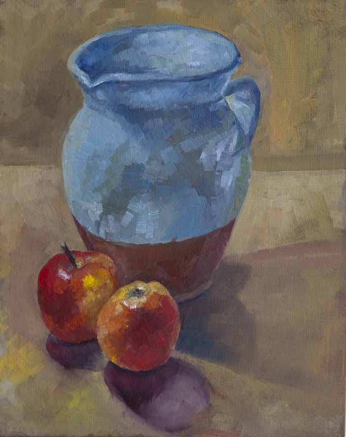 Still life with apples