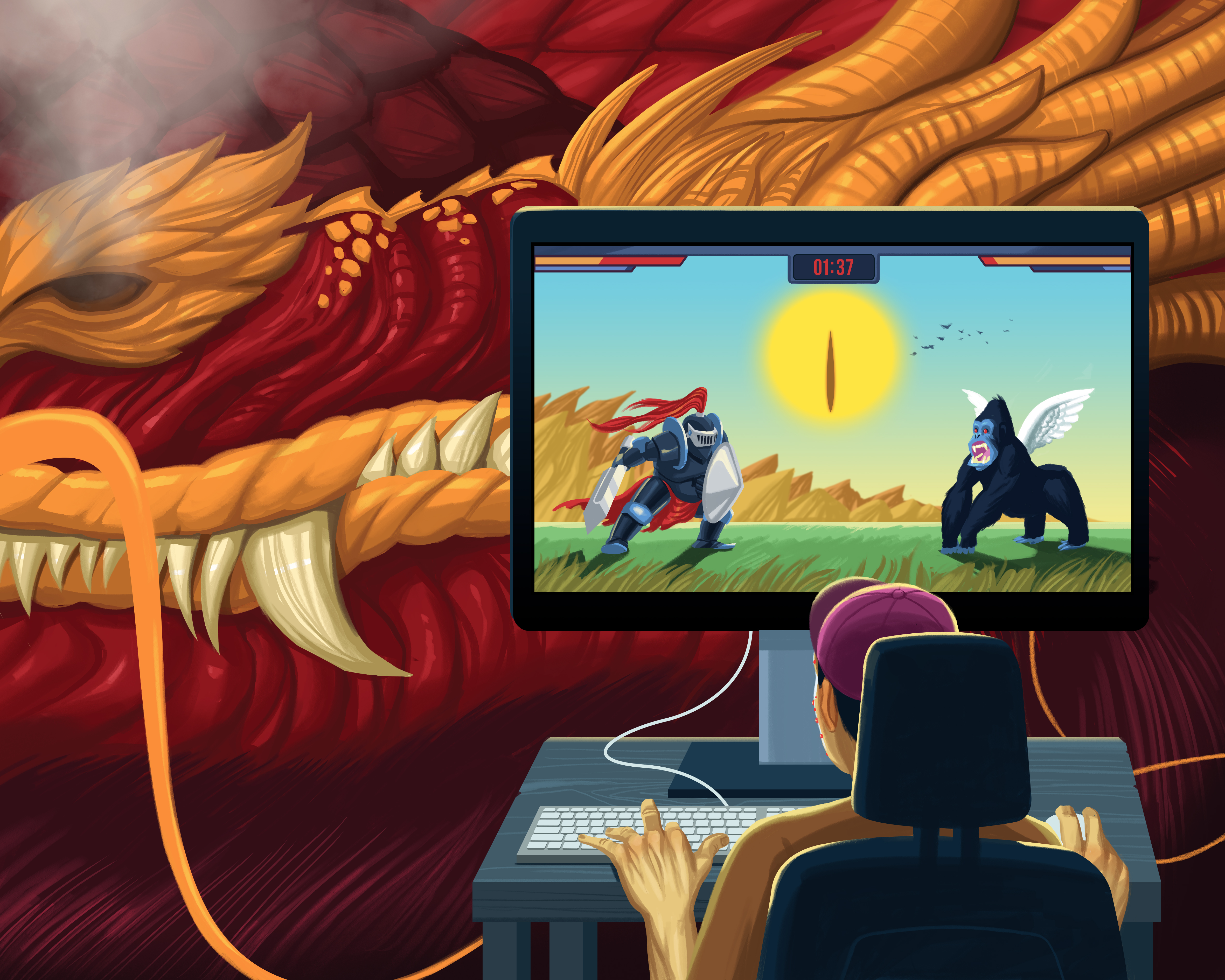 Piece for an article on Tencent - a giant Chinese tech corporation that, among other things, creates video games, and how the Chinese government uses it to spy and monitor its population. Calcalist. February 11th, 2021.