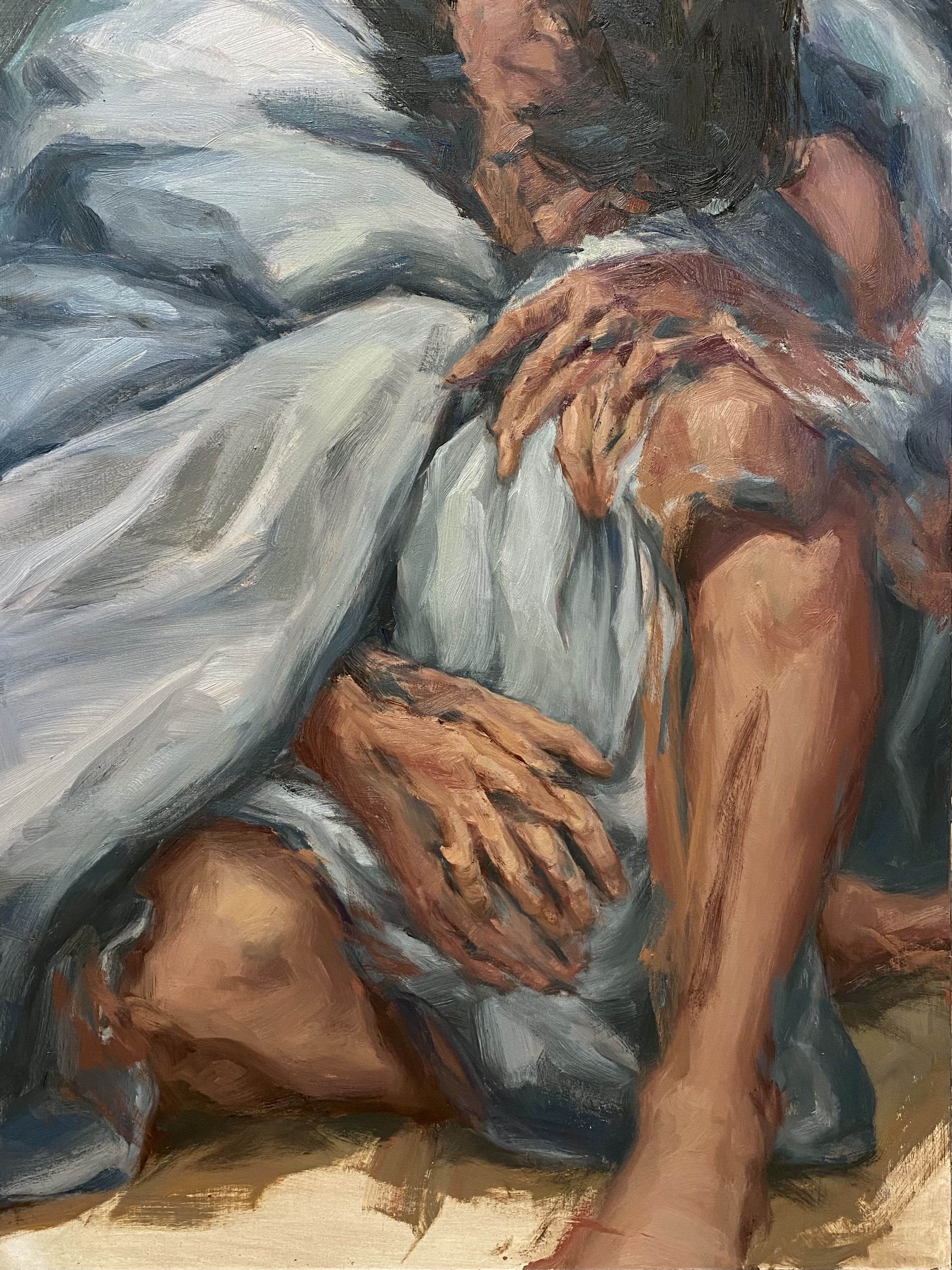 serr&eacute;, 2025oil on MDF60 x 45 cm