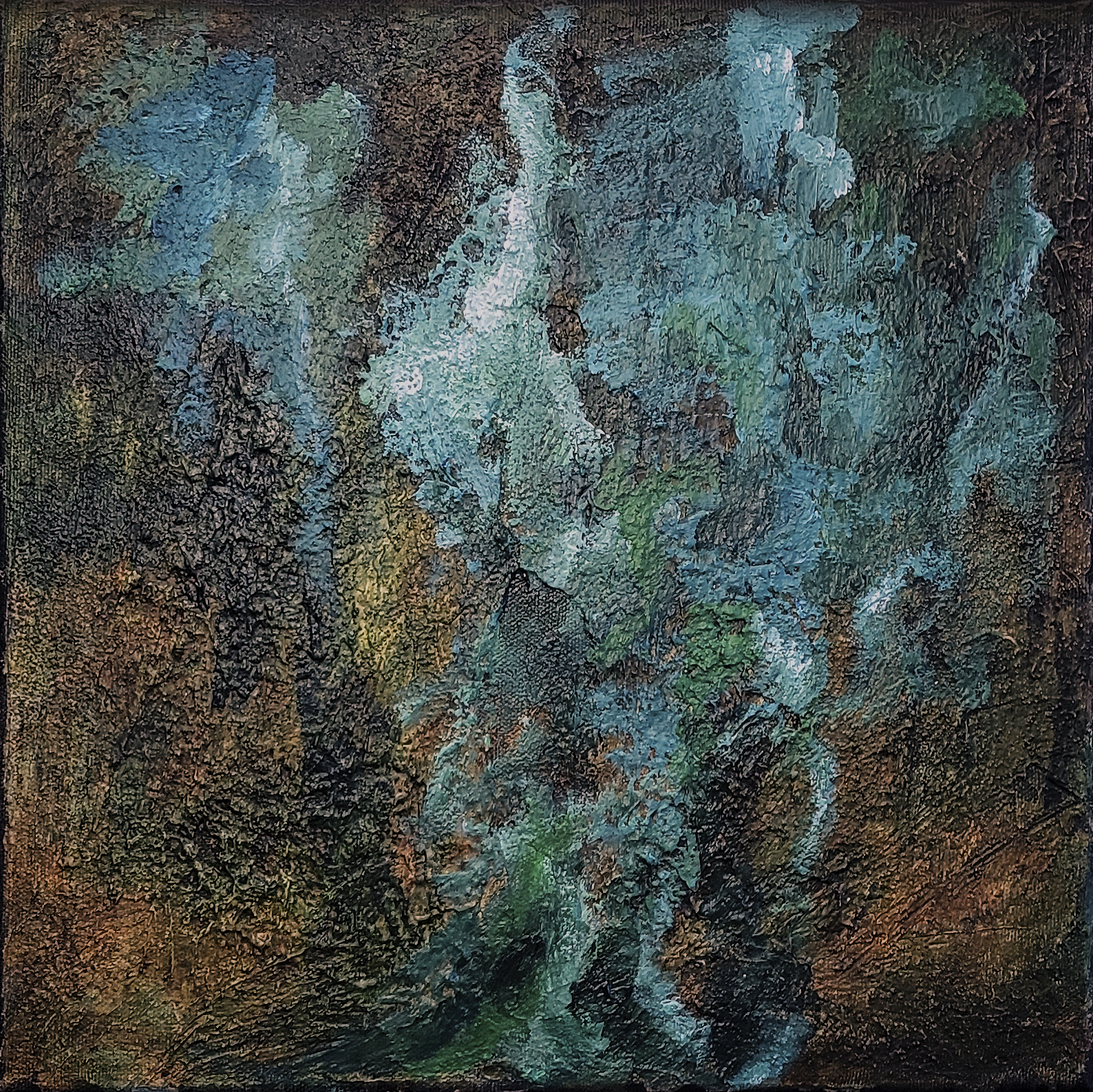 Remember us as we were, 30x30cm, Mixed media on canvas