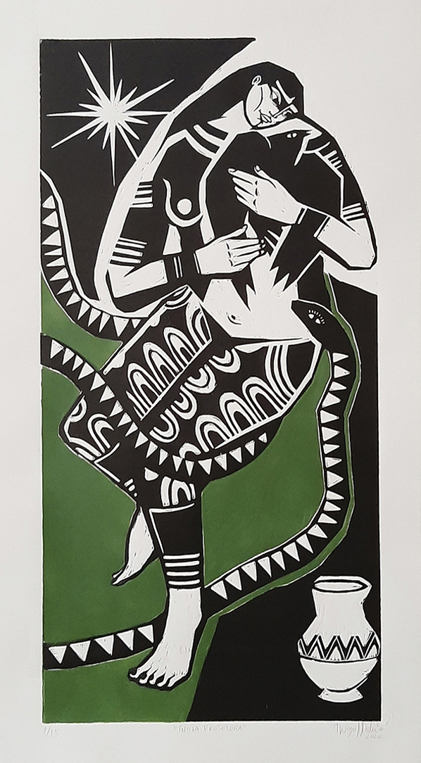 Protetora | 44x80cm | 2020 | Xilogravura