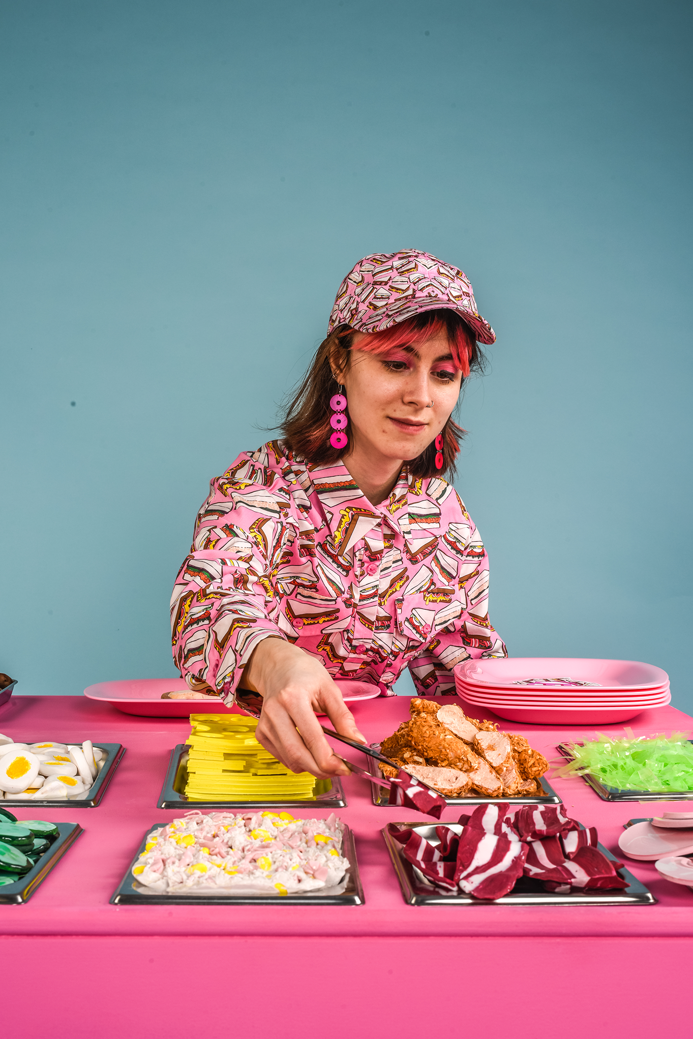 Make Me A Sandwich, Mixed Media Sculpture and Artist-Fabricated Clothing, 2023