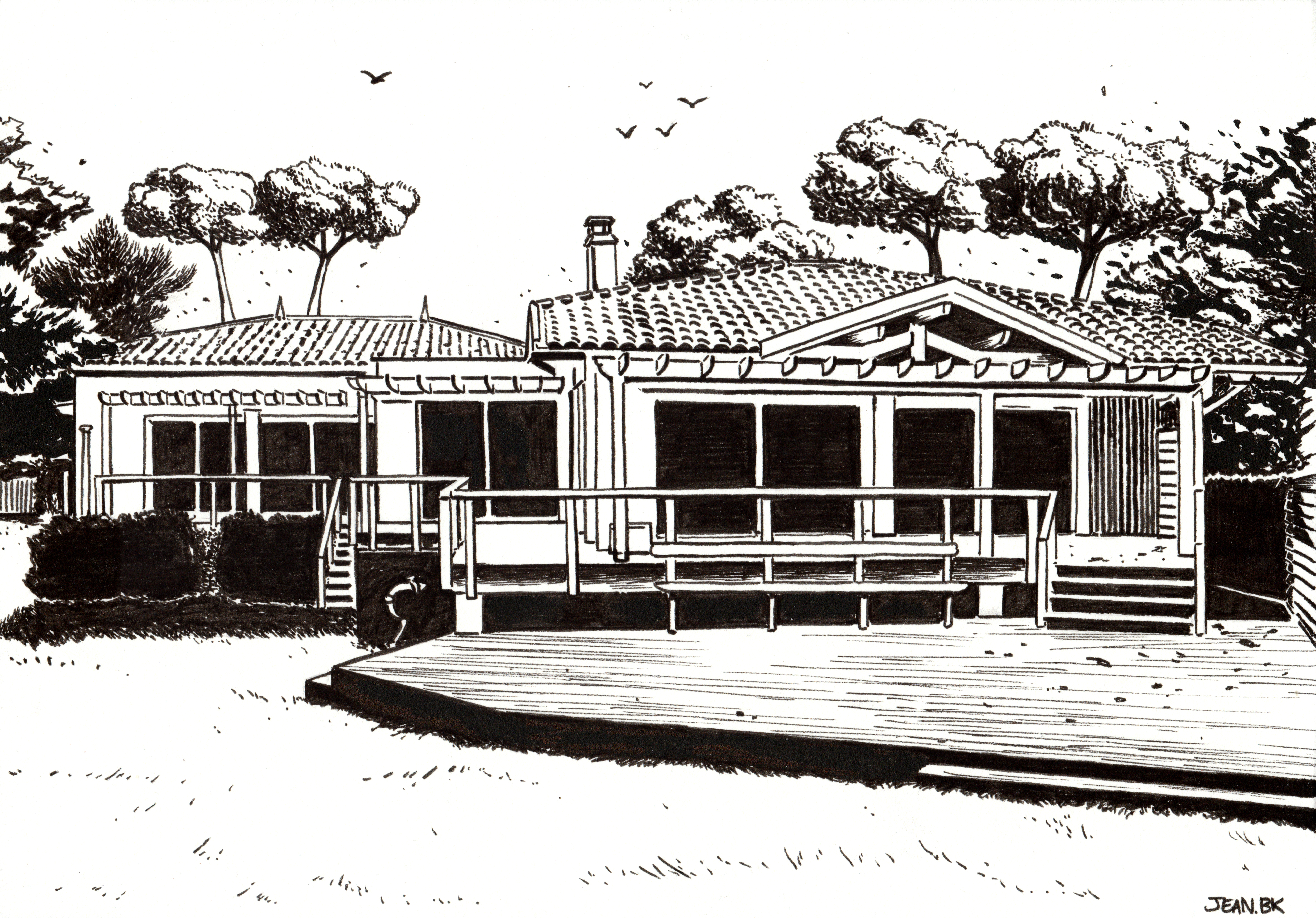 Prune's House - Ink on paper 21x30 cm