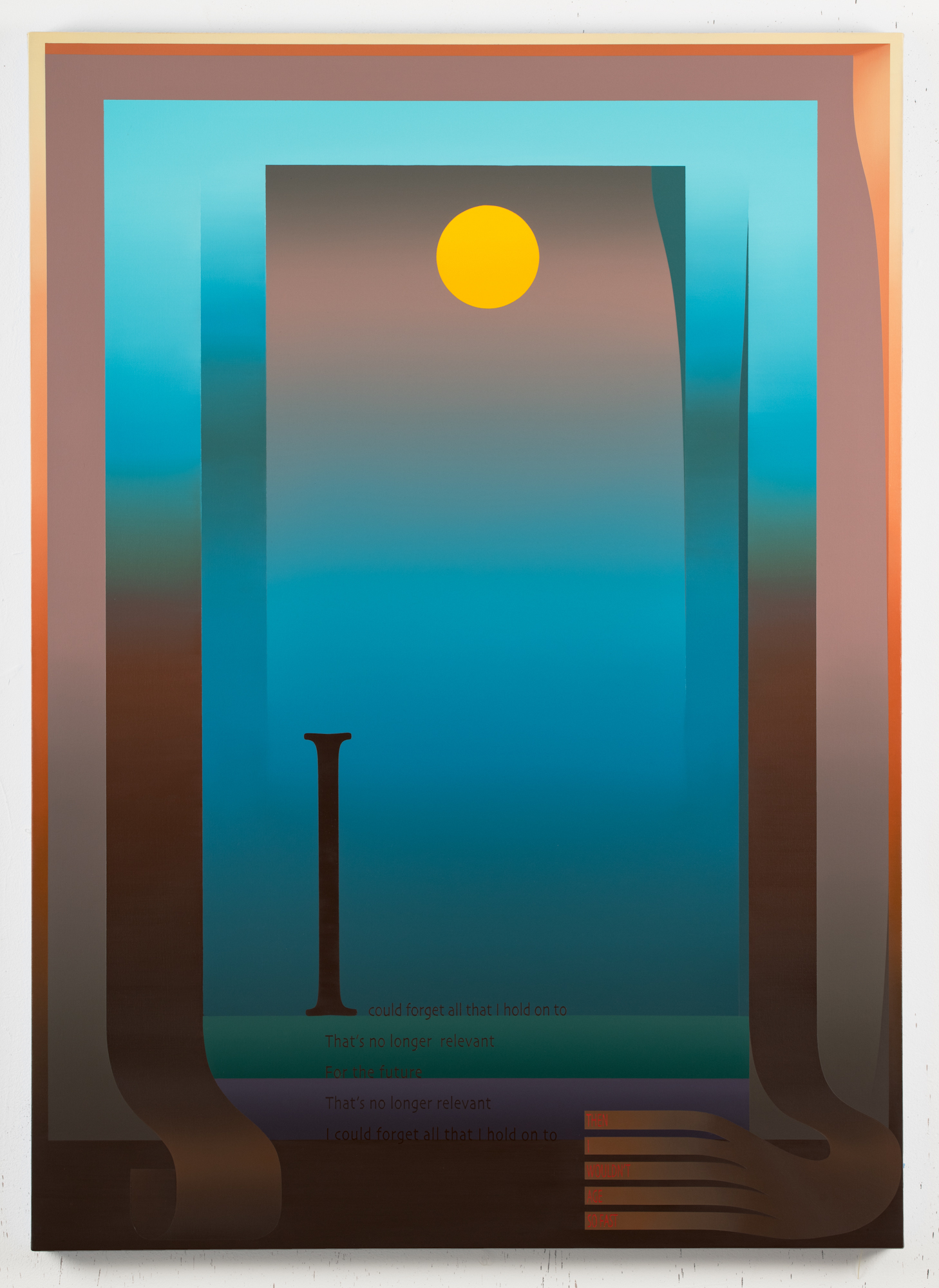 For The Future. 2019. Oil and acrylic on canvas, 56" x 40" (142 x 102 cm)