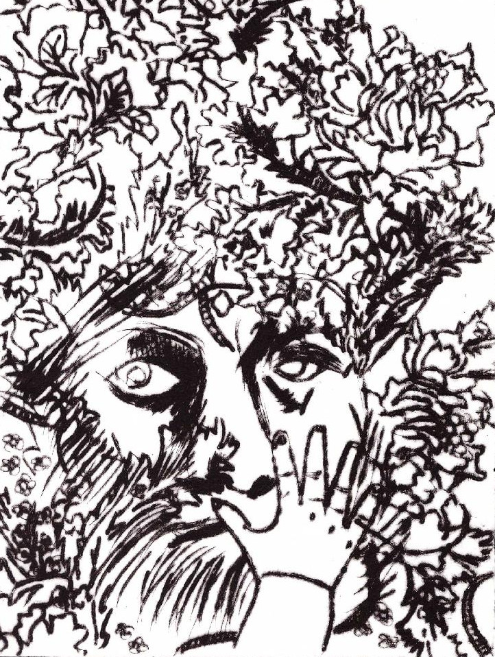 La main,2016,gravure pointe sèche,21x15cm