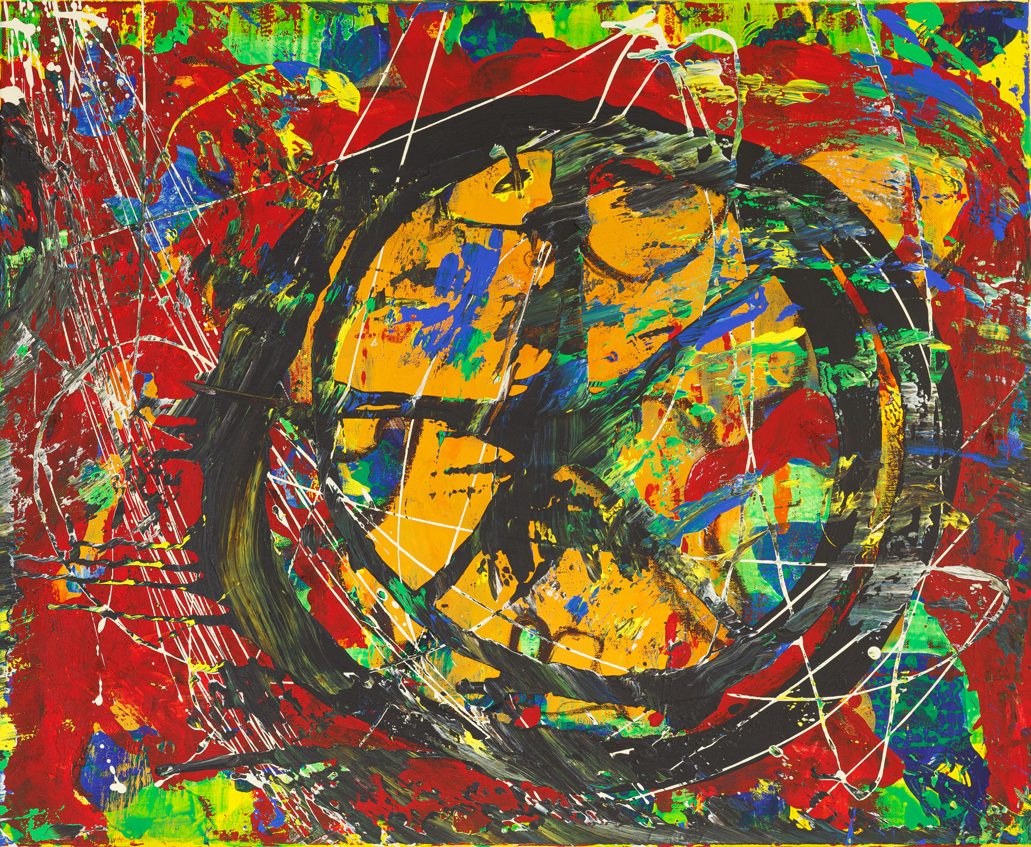 Glücksrad Acryl auf Leinwand, 90 x 110 cm