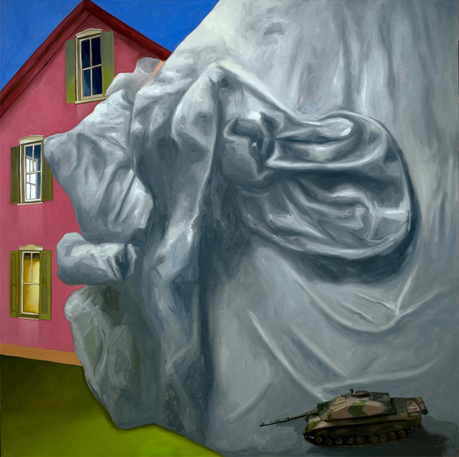  LA SINDROME DELLA STANCHEZZA CRONICA   2008 olio su tela cm 190x190