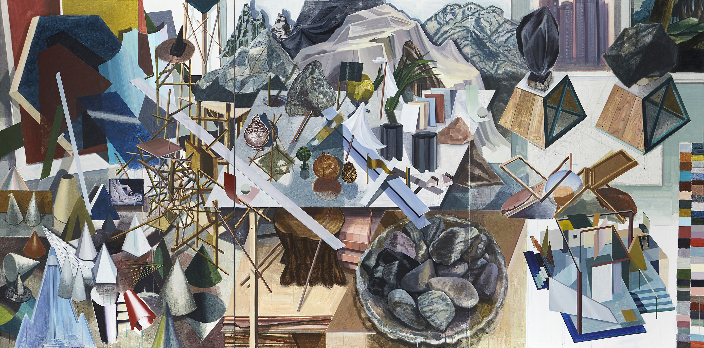 노은주, 전현선 , 2016, acrylic on canvas, 193.9 x 390.9cm