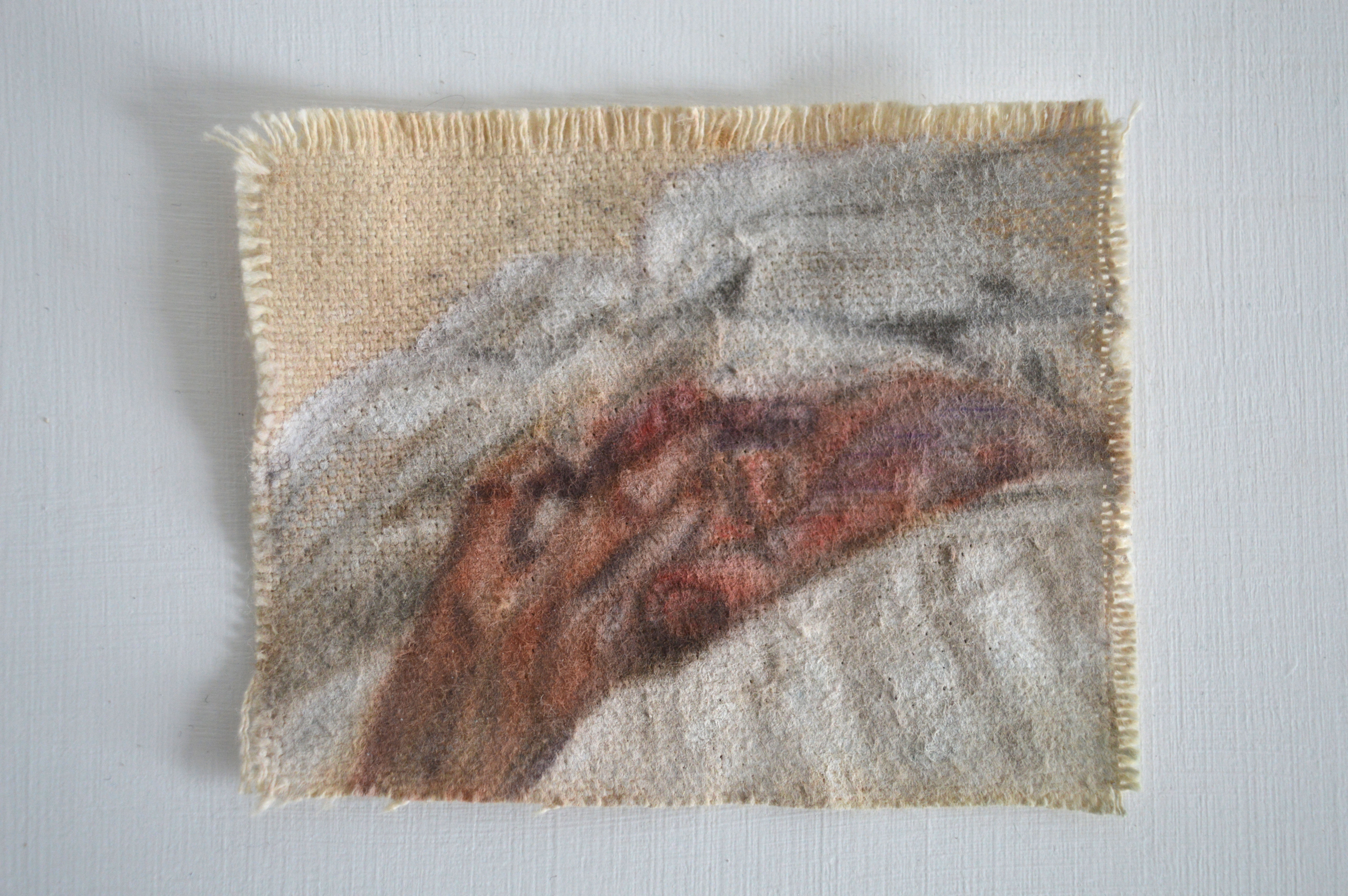 hotel hands   pastel pencil on canvas, 6.5 x 8.5 cm 