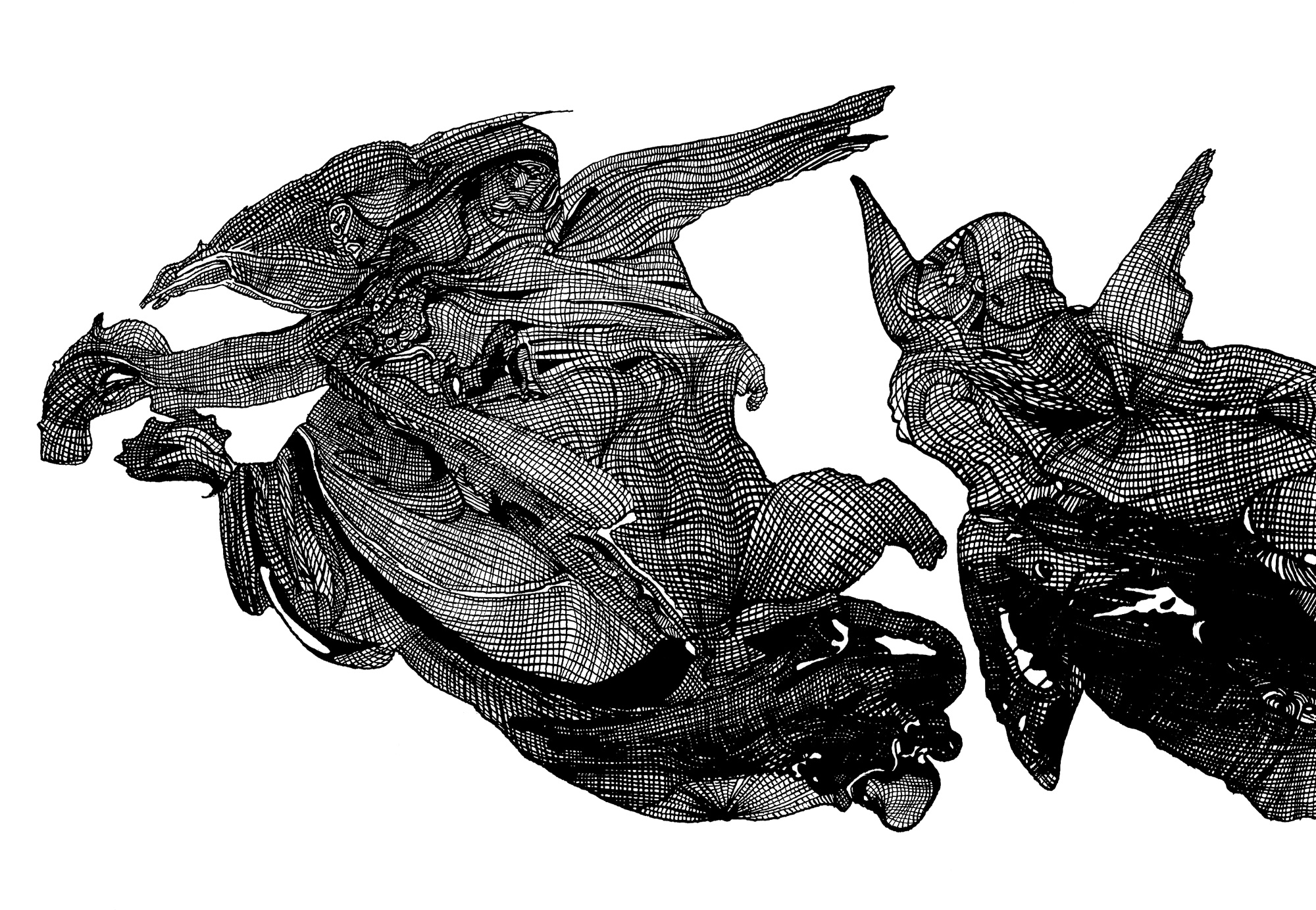 Sainte Catherine - 65x50cm - Ink on paper