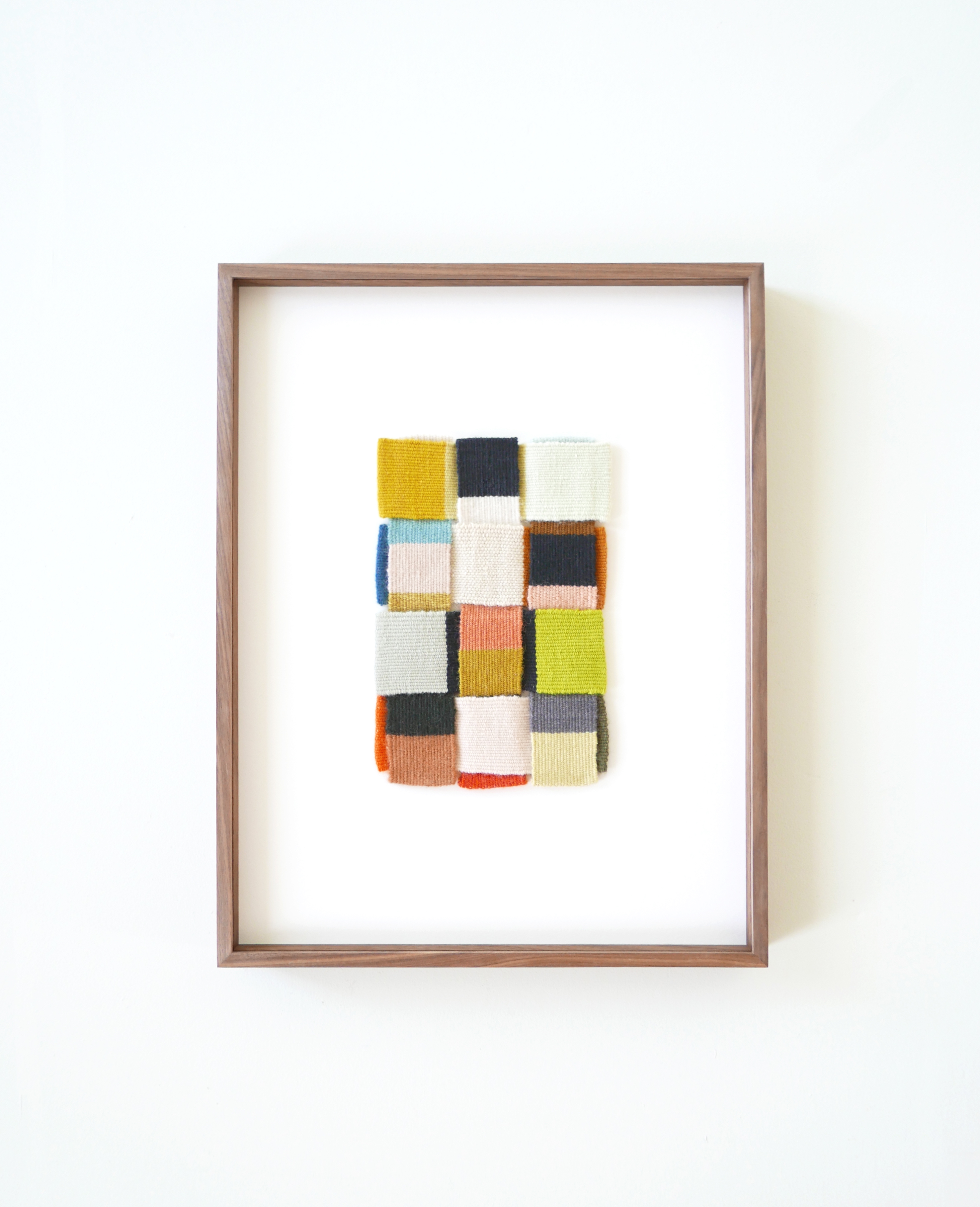 The louder the sun blooms, 2022. Wool and cotton tapestry, Walnut Frame, 46h x 33.5w x 3.3d