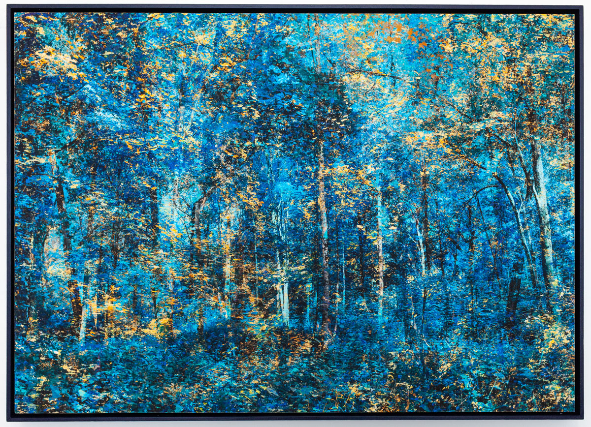 "Souvenir", bleu, 50x70cm, 2022