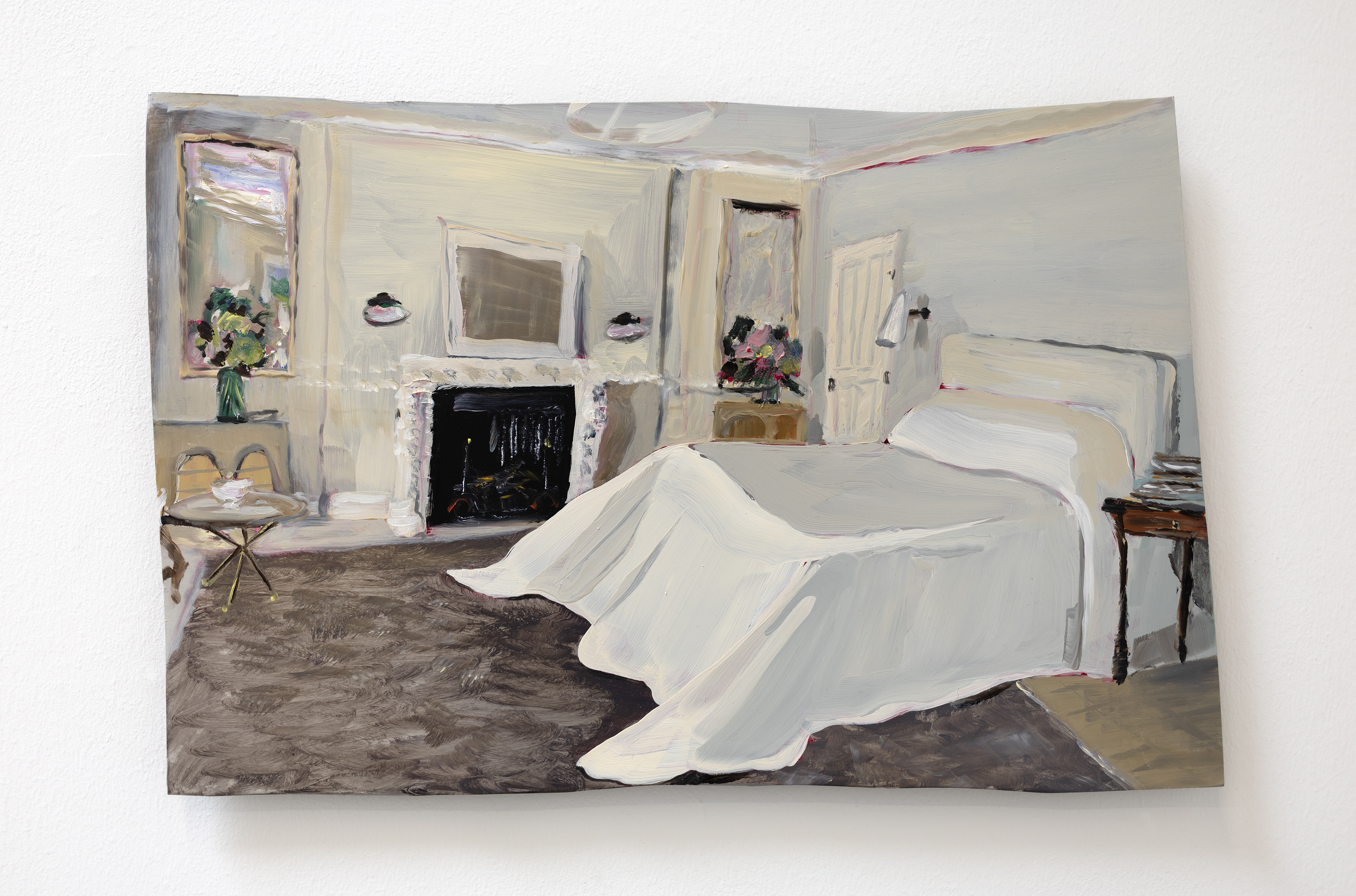 Keer Tanchak, Rock, 2025, Oil on aluminum, 11¼ (H) x 17¾ (W) in.