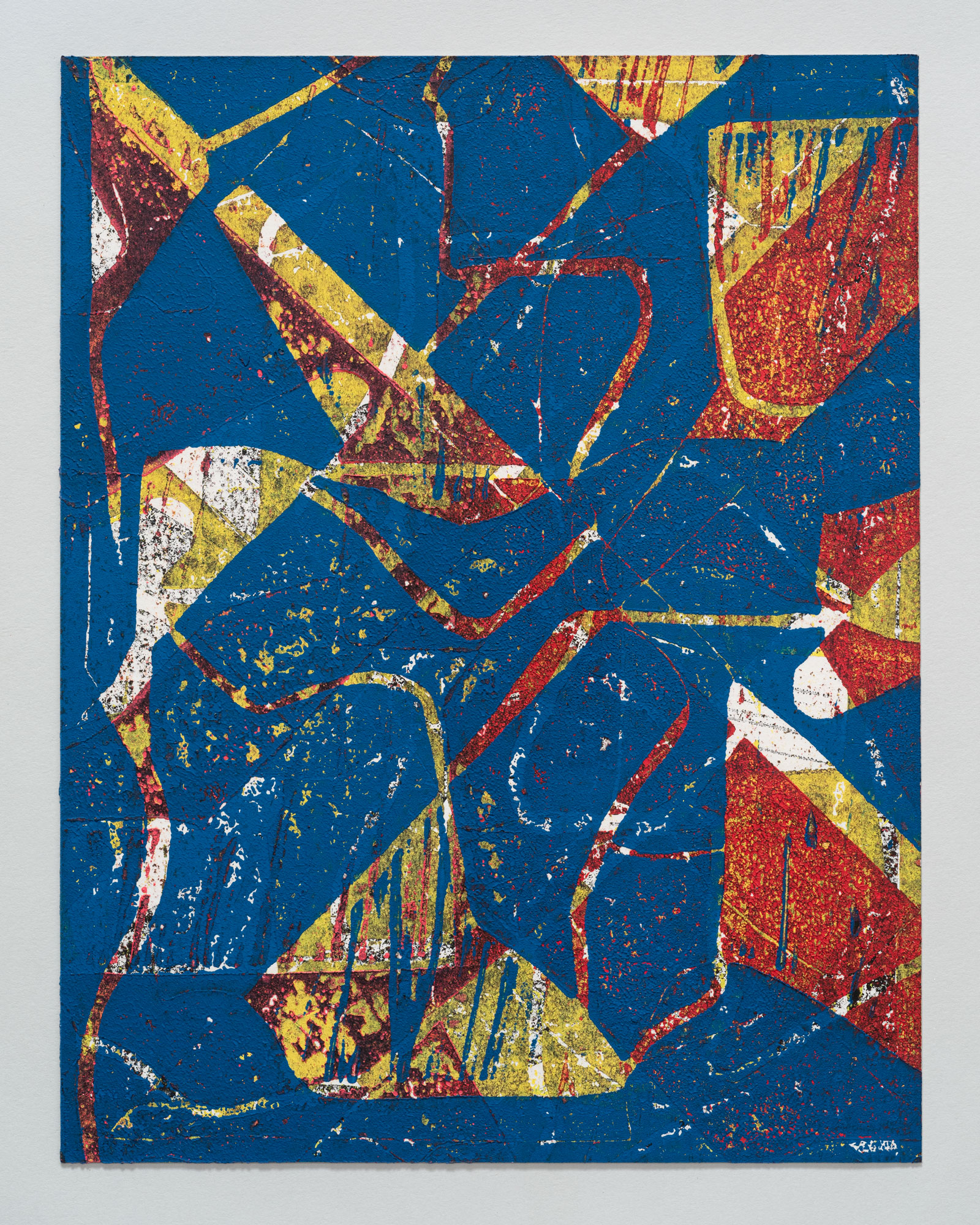 Untitled, 2024, hand-printed woodcut on paper, 11 × 8.5".