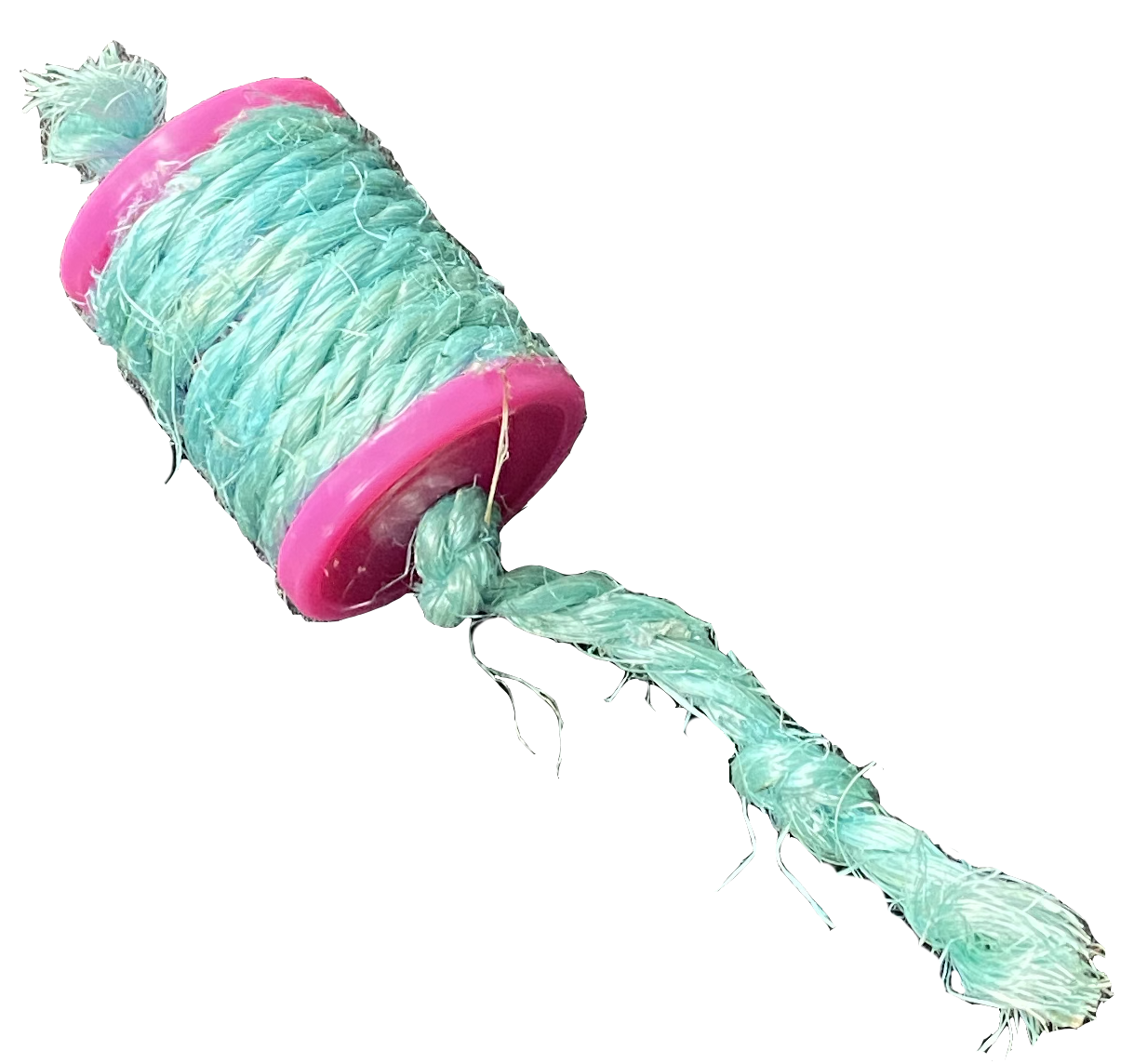 blue and pink cat toy