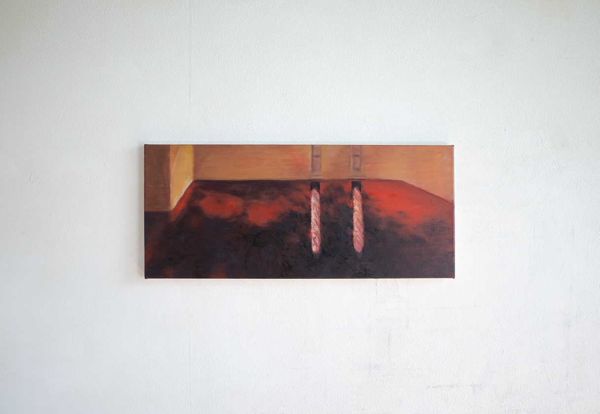 ”Room of Still life”, 2023, oil on canvas, 30x70cm