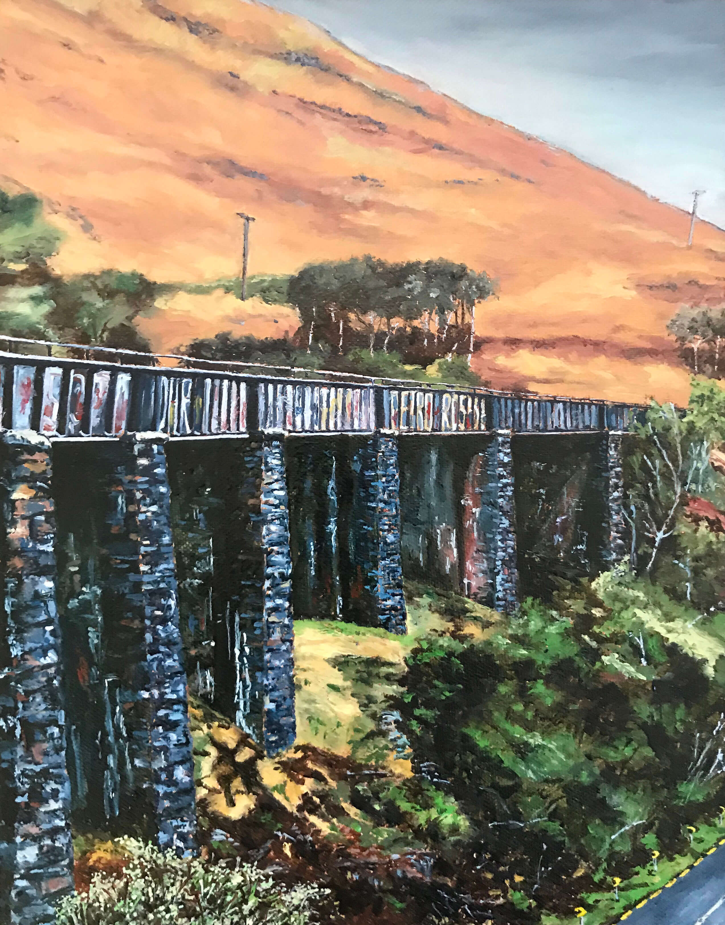 Crossing Lines — Ireland I, Oil on Canvas, 35 x 27 cm.